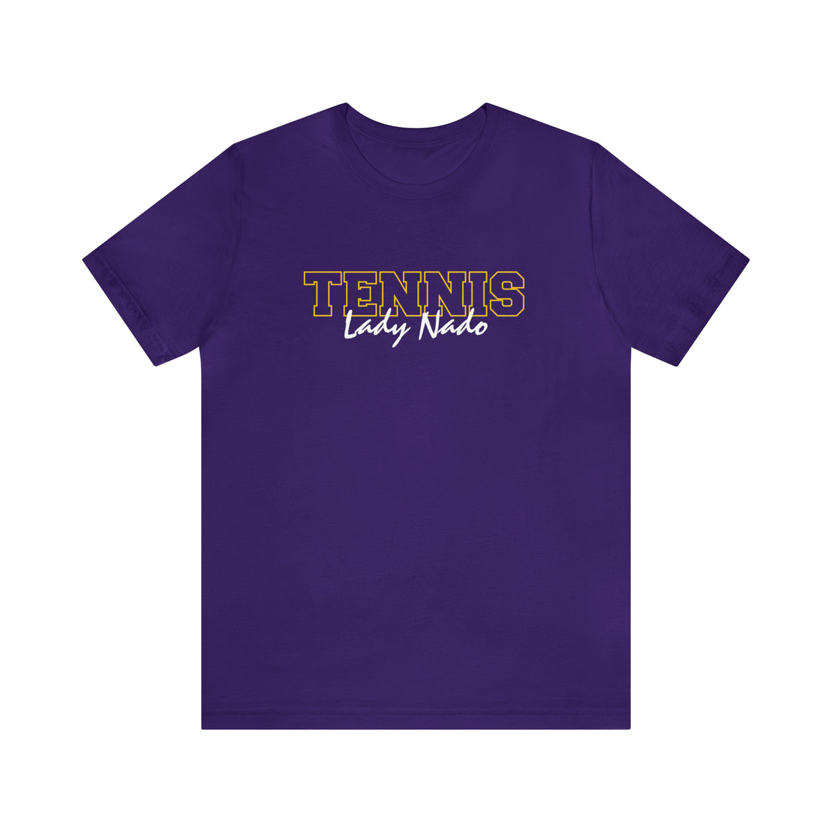 Lady Nado Tennis Purple T-shirt - Bella Canvas Short Sleeve Tee