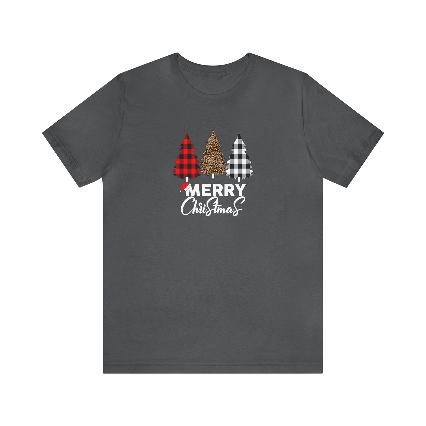 Merry Christmas Plaid - Bella + Canvas Unisex Jersey Short Sleeve Tee