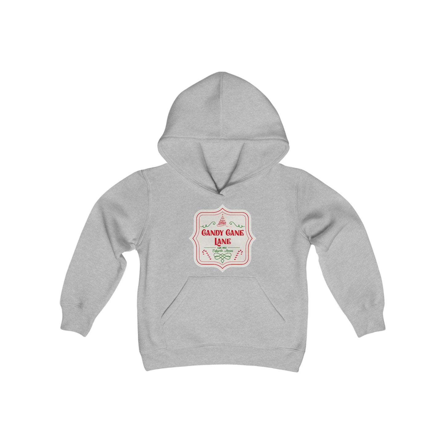 Candy Cane Lane 2- Youth Heavy Blend Hooded Sweatshirt
