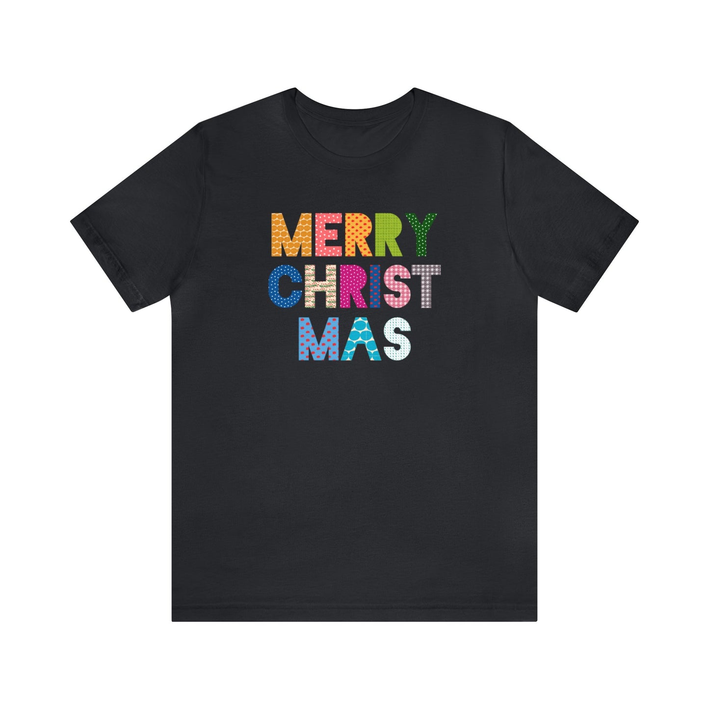 Merry Christmas Pattern - Bella + Canvas Unisex Jersey Short Sleeve Tee