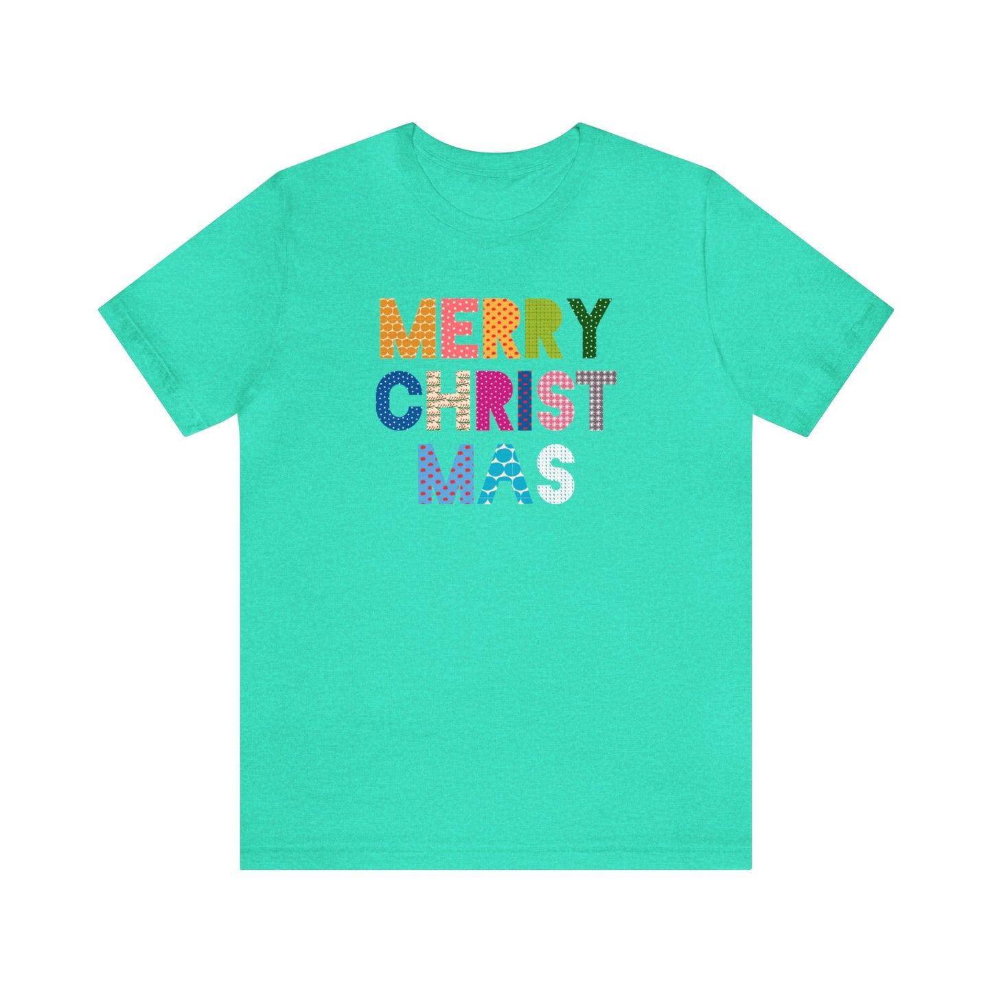 Merry Christmas Pattern - Bella + Canvas Unisex Jersey Short Sleeve Tee