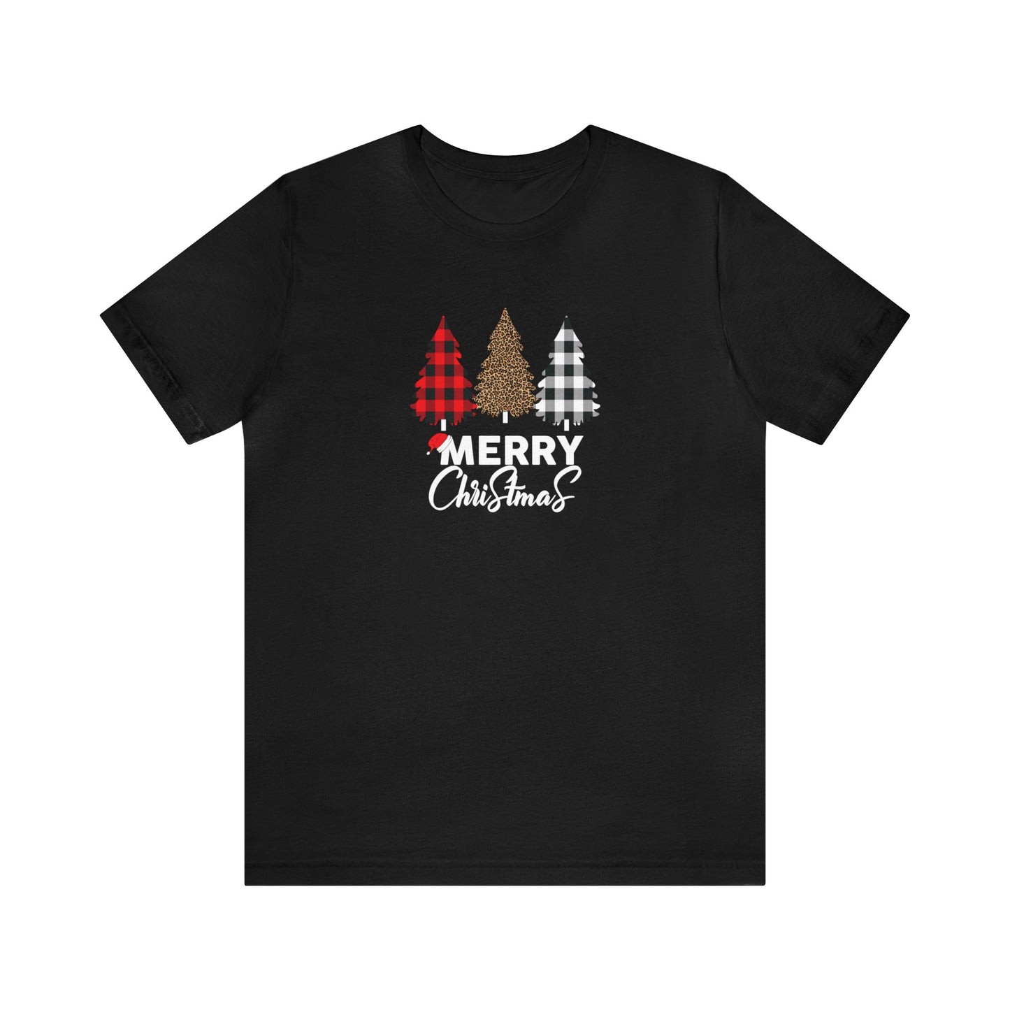 Merry Christmas Plaid - Bella + Canvas Unisex Jersey Short Sleeve Tee