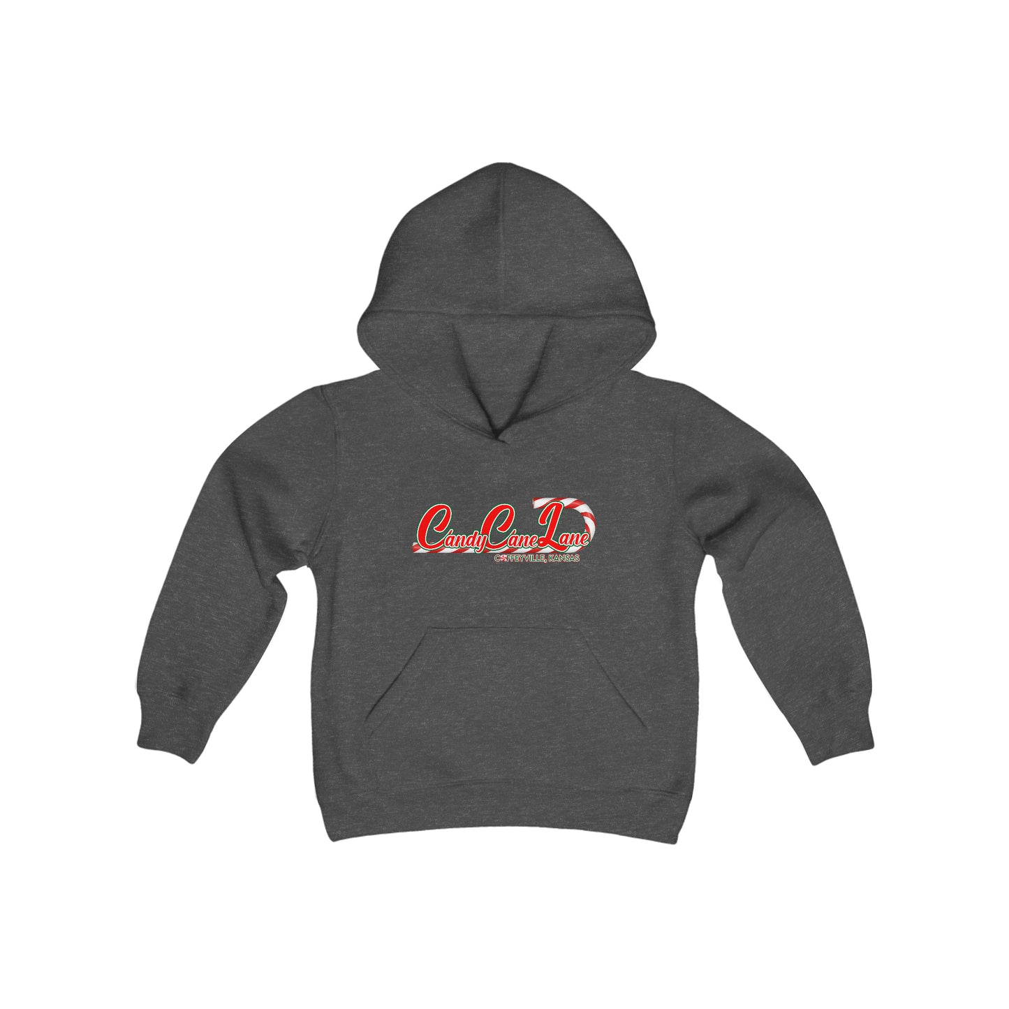 Candy Cane Lane 1- Youth Heavy Blend Hooded Sweatshirt