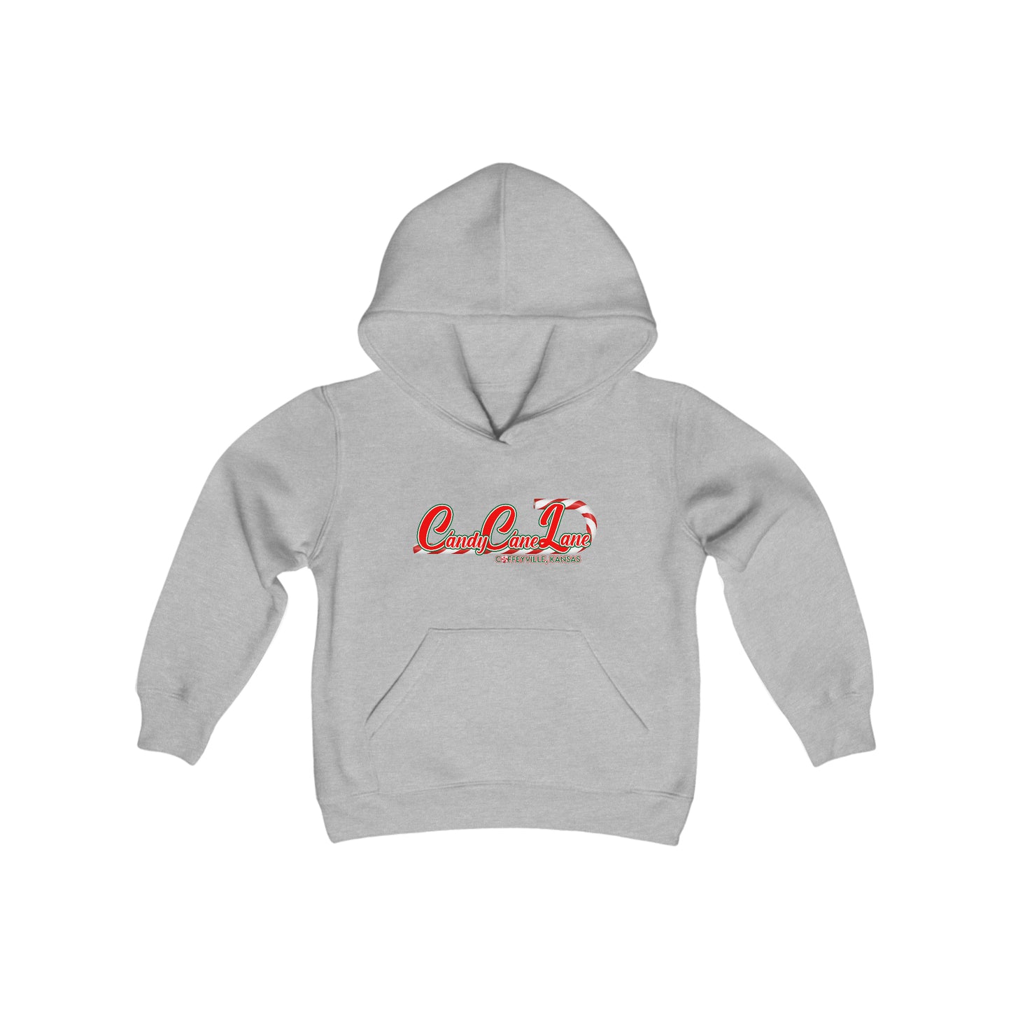 Candy Cane Lane 1- Youth Heavy Blend Hooded Sweatshirt