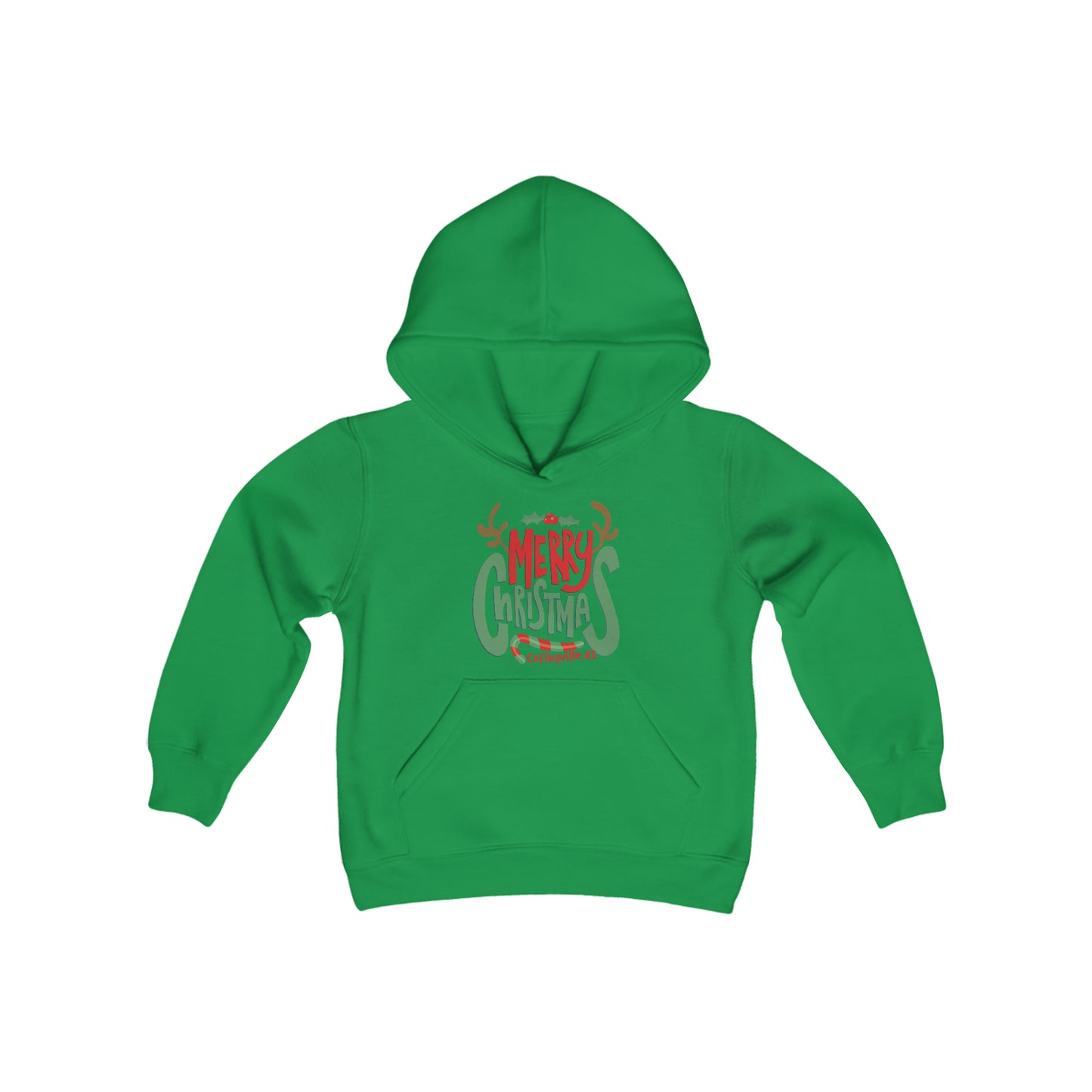 Merry Christmas Cville- Youth Heavy Blend Hooded Sweatshirt