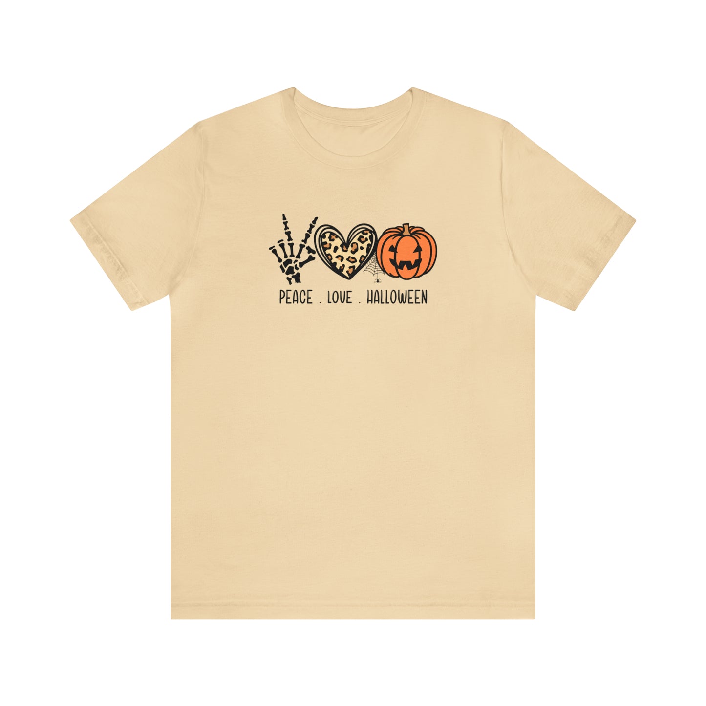 Peace Love and Halloween - Bella Canvas Short Sleeve Tee