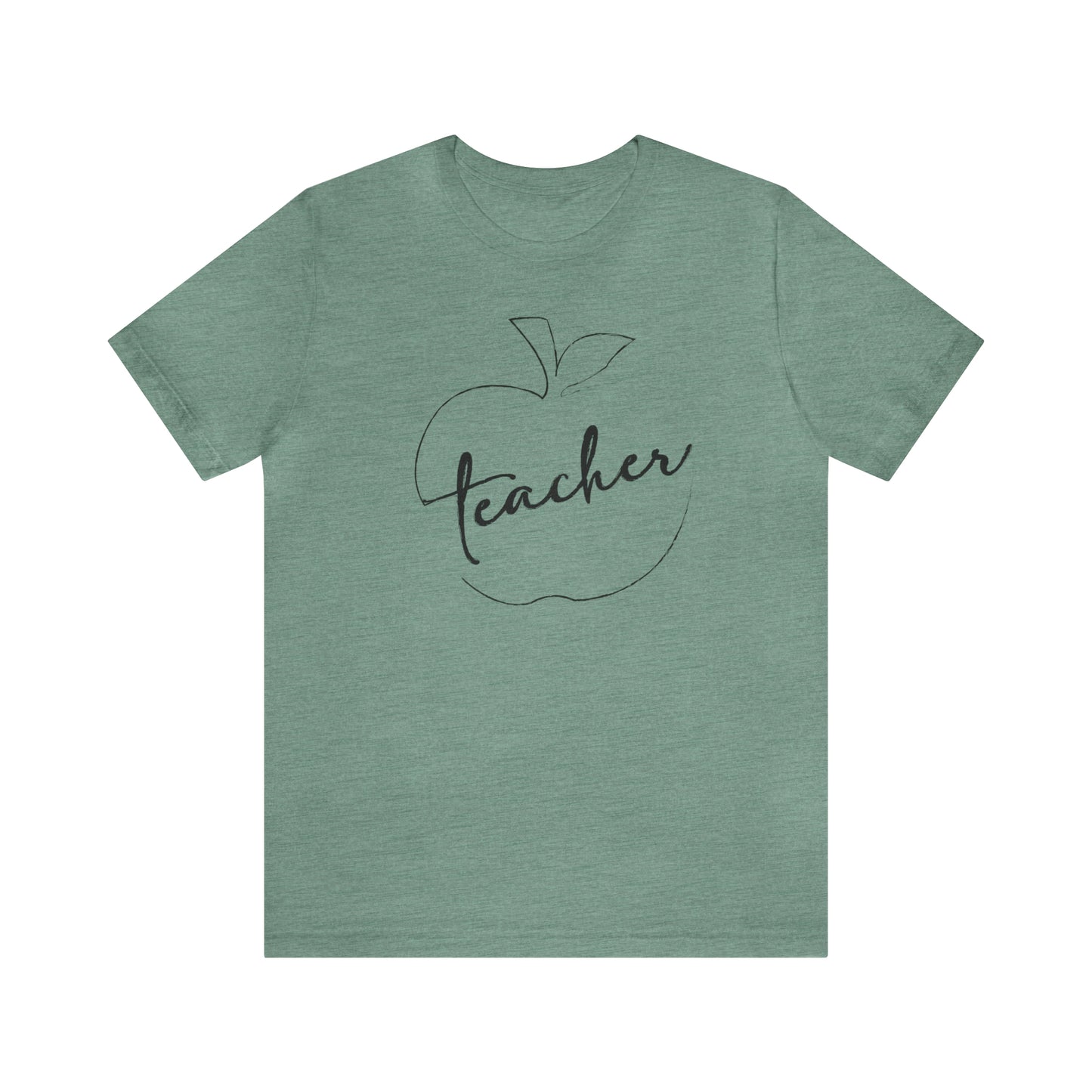 Apple Teacher Script - Bella Canvas Short Sleeve Tee