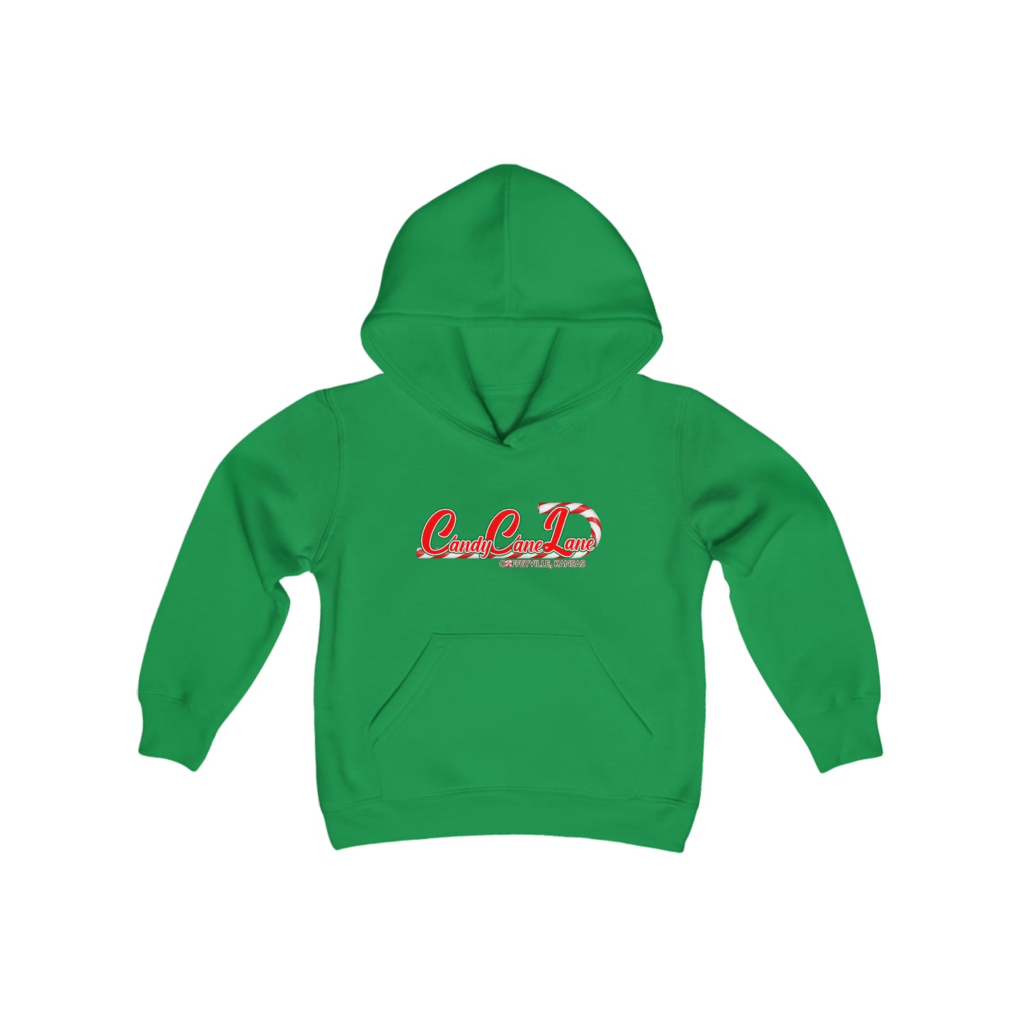 Candy Cane Lane 1- Youth Heavy Blend Hooded Sweatshirt
