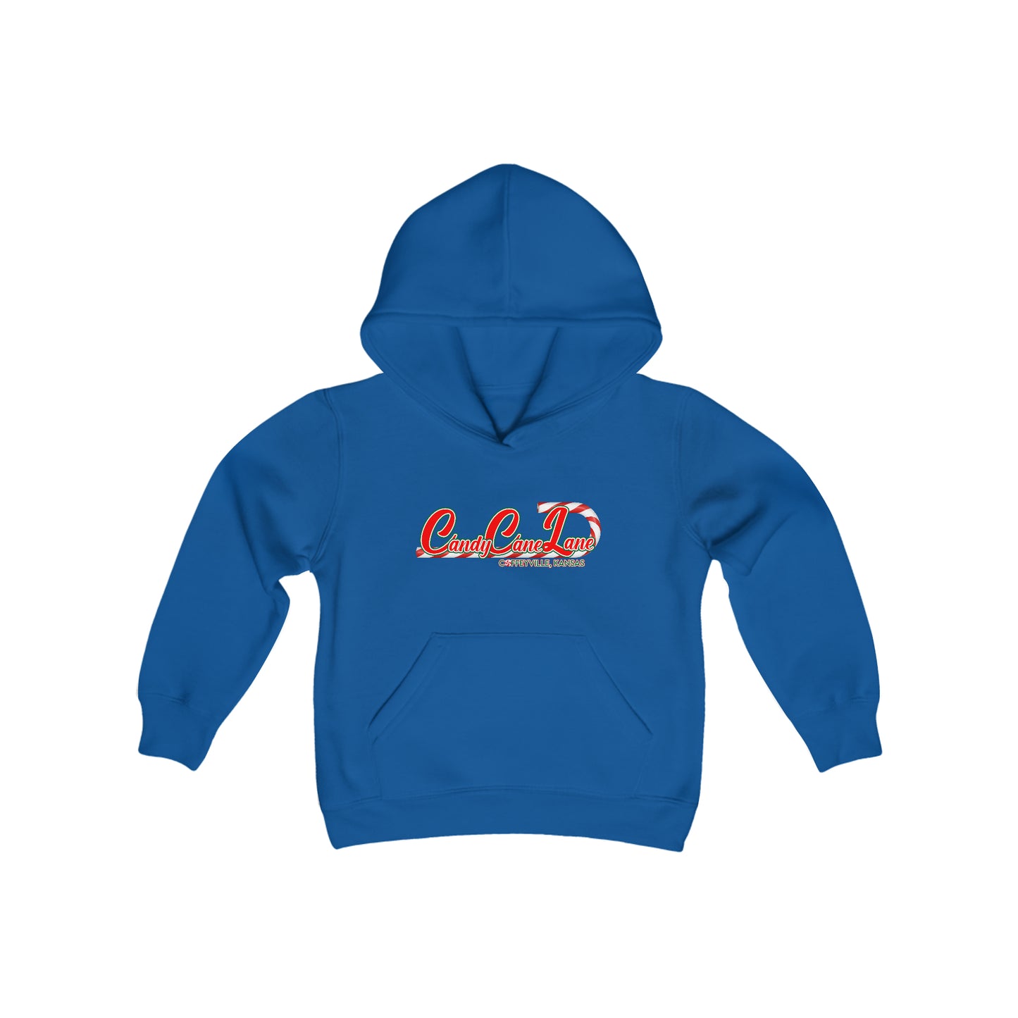 Candy Cane Lane 1- Youth Heavy Blend Hooded Sweatshirt