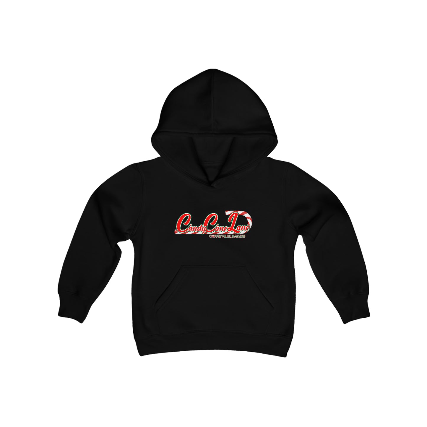 Candy Cane Lane 1- Youth Heavy Blend Hooded Sweatshirt