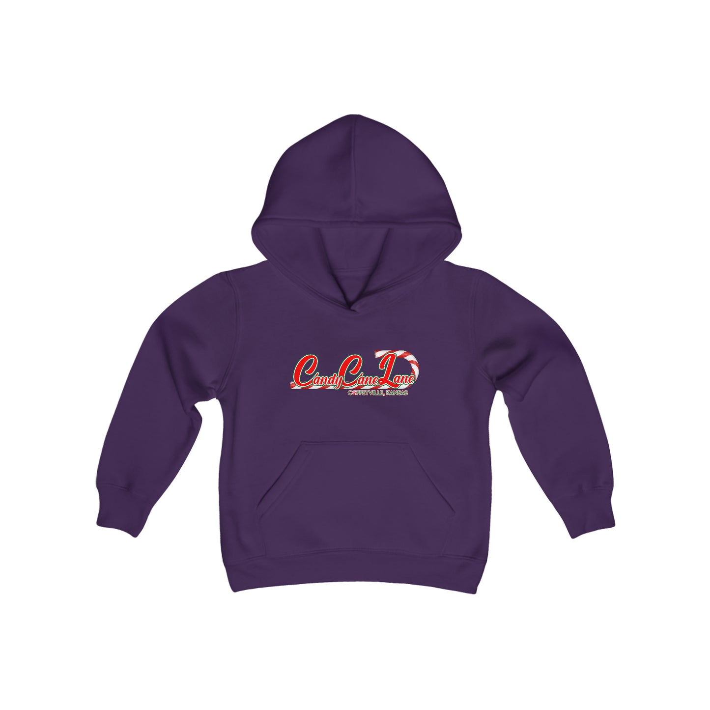 Candy Cane Lane 1- Youth Heavy Blend Hooded Sweatshirt