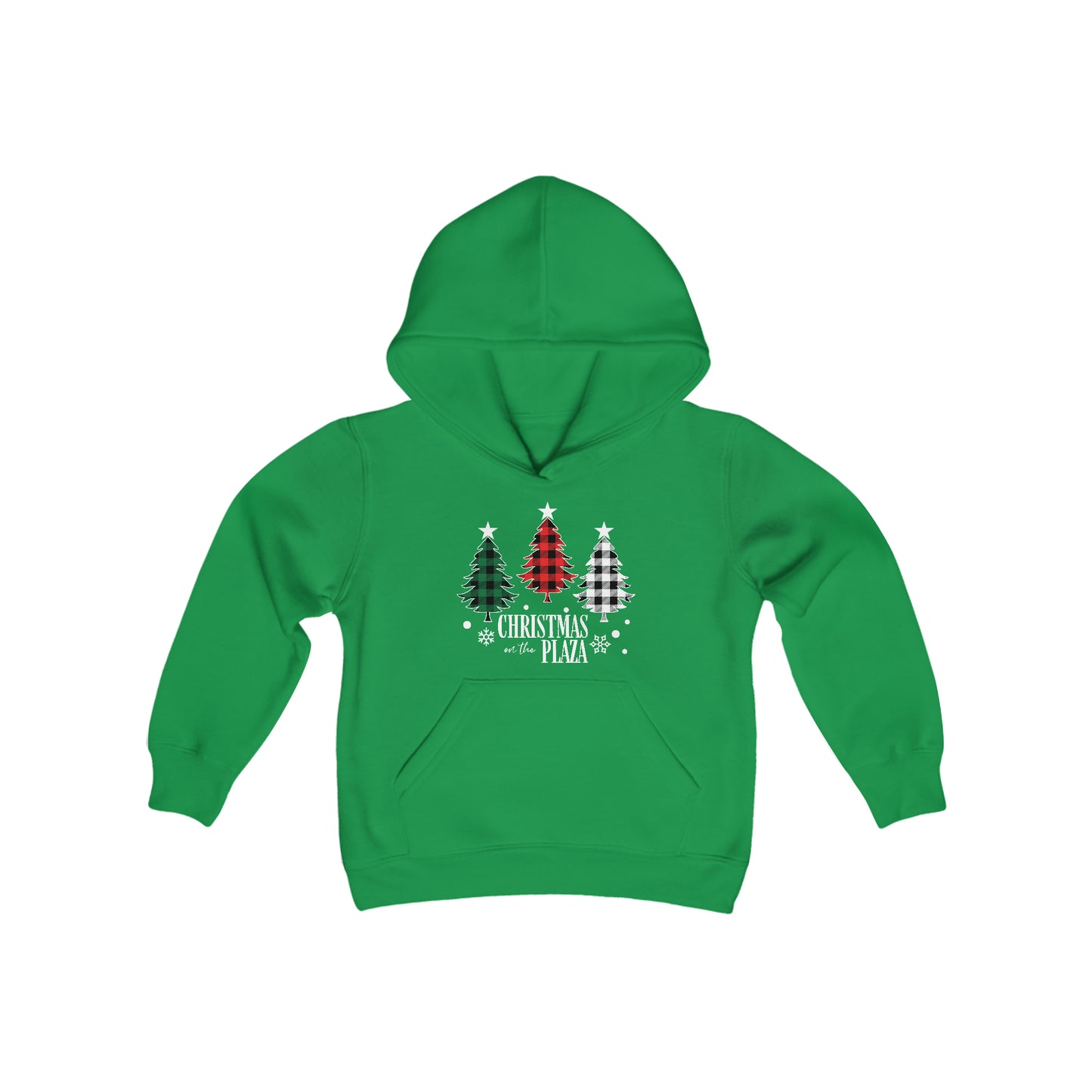 Christmas Plaza- Youth Heavy Blend Hooded Sweatshirt