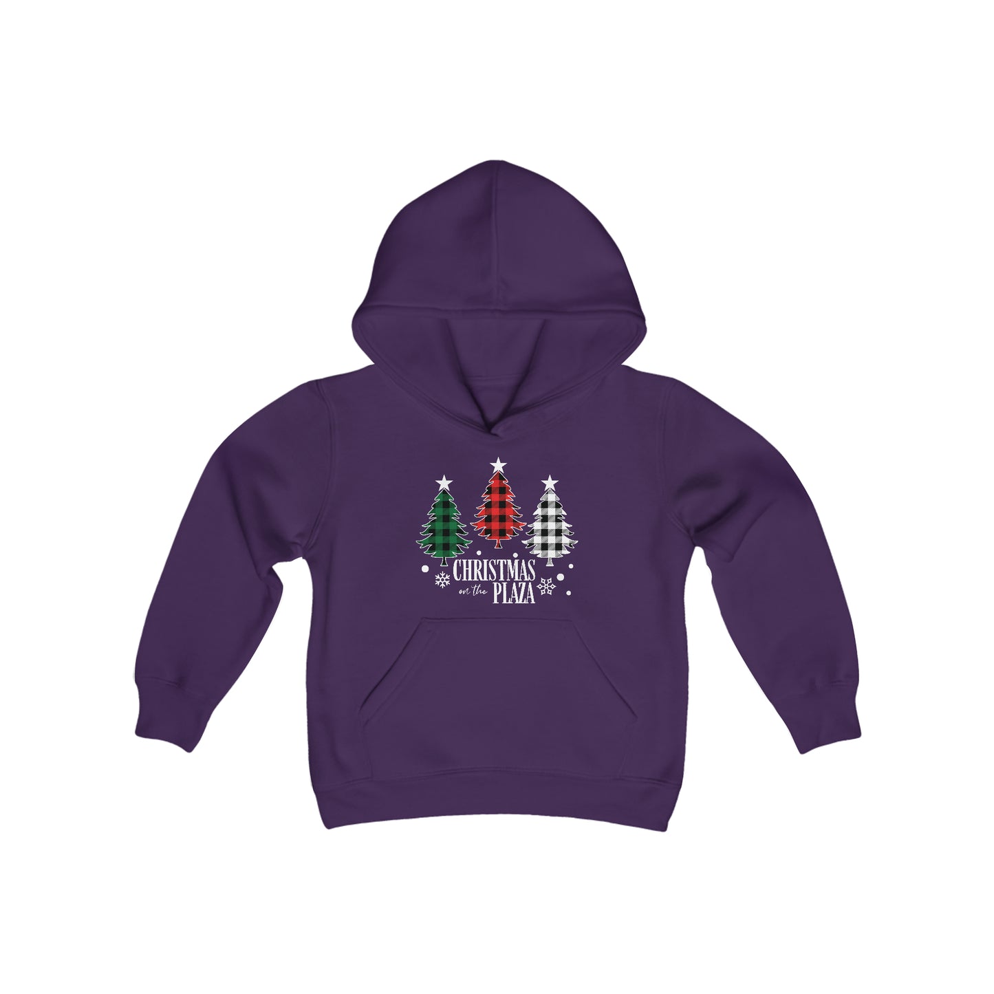 Christmas Plaza- Youth Heavy Blend Hooded Sweatshirt