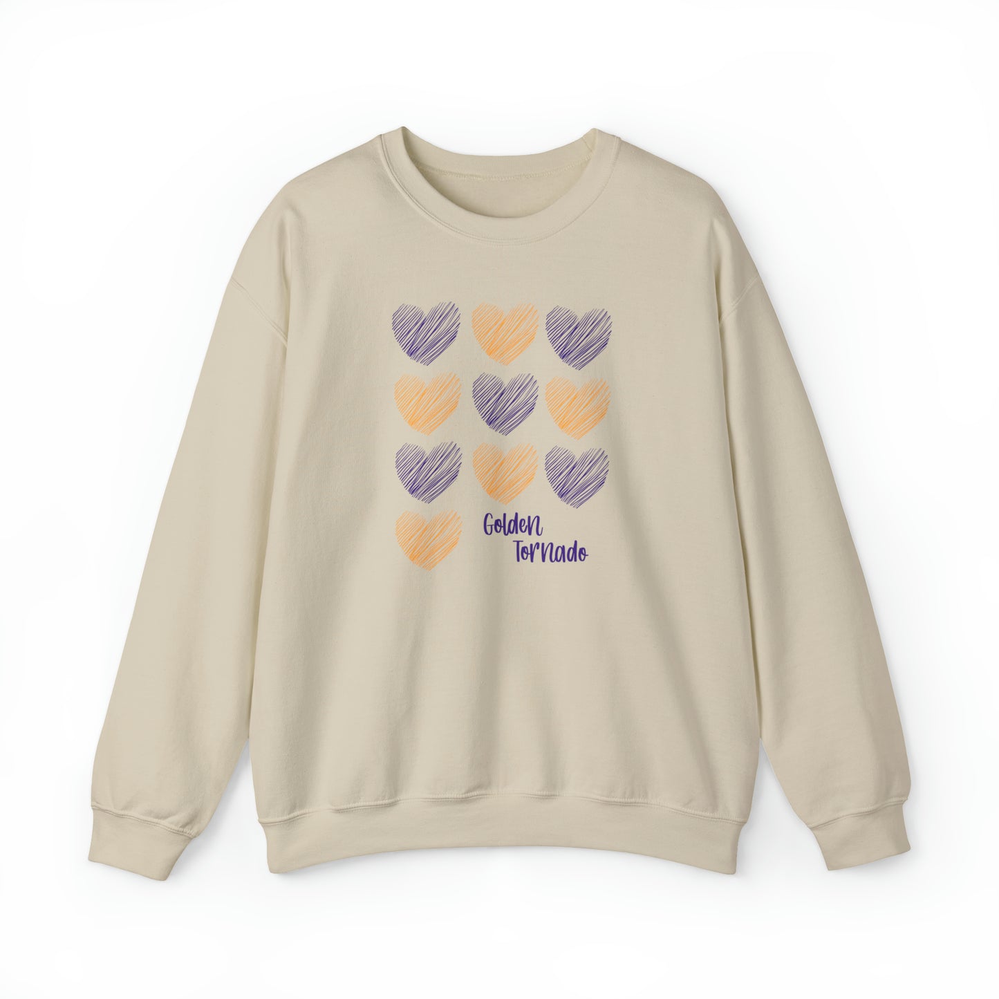 Golden Tornado Hearts - Crewneck Sweatshirt