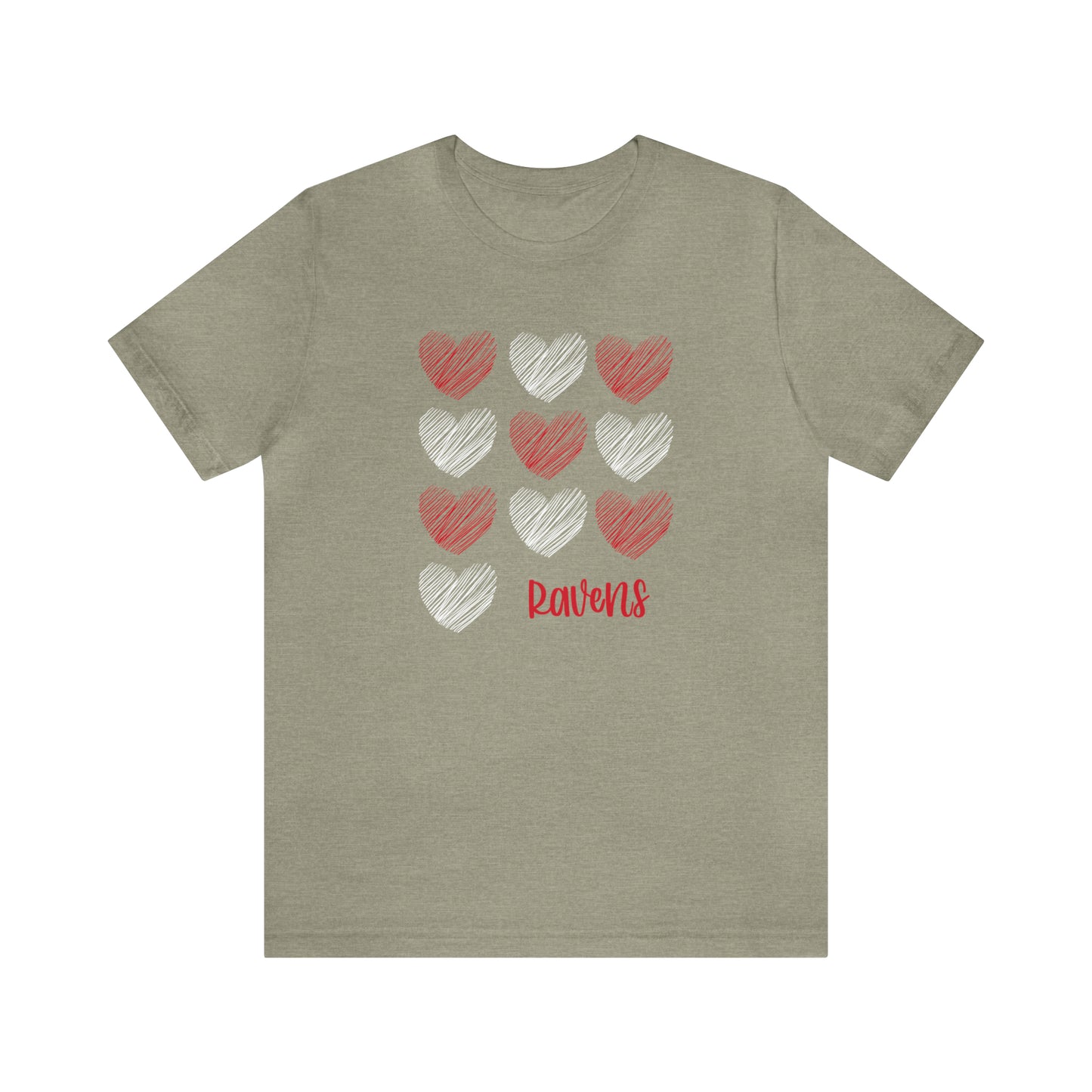 Ravens Hearts - Bella Canvas Short Sleeve Tee