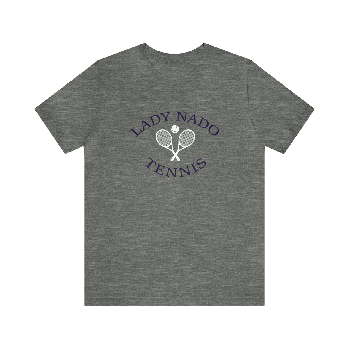 Lady Nado Tennis Gray T-shirt - Bella Canvas Short Sleeve Tee
