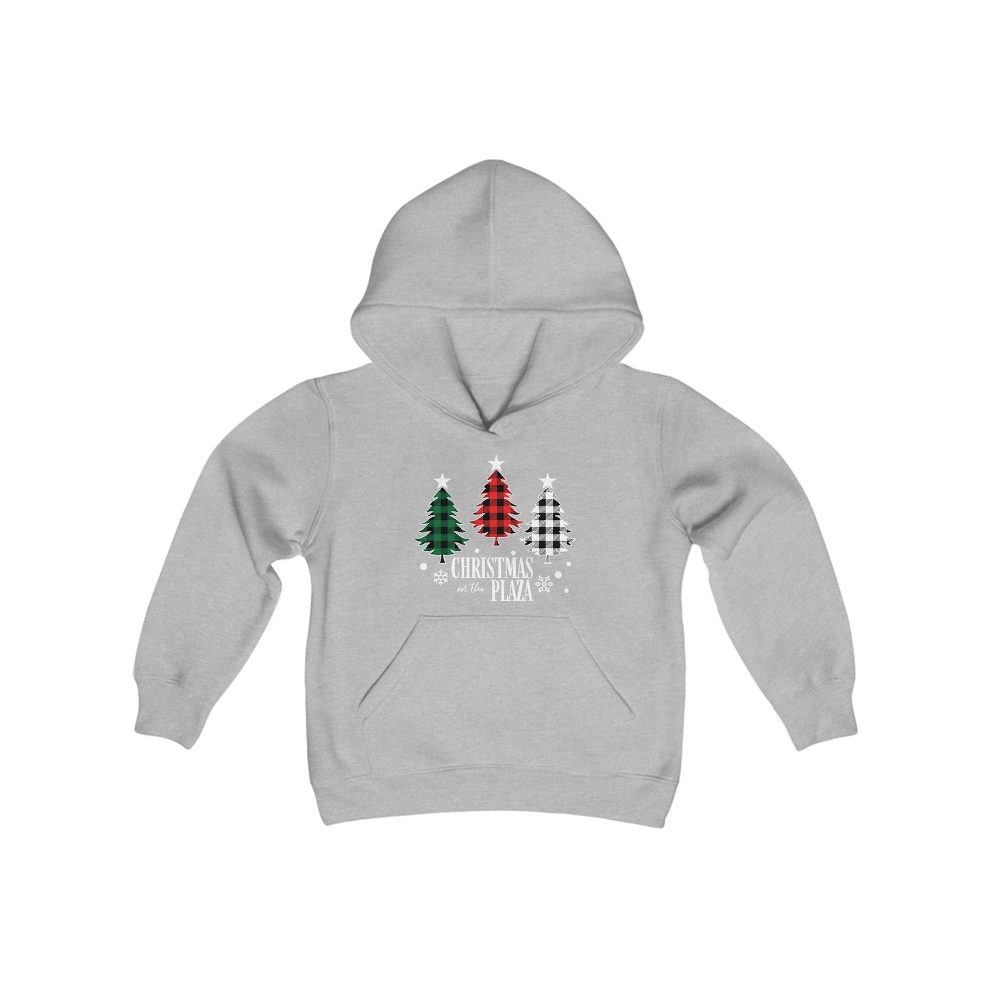 Christmas Plaza- Youth Heavy Blend Hooded Sweatshirt