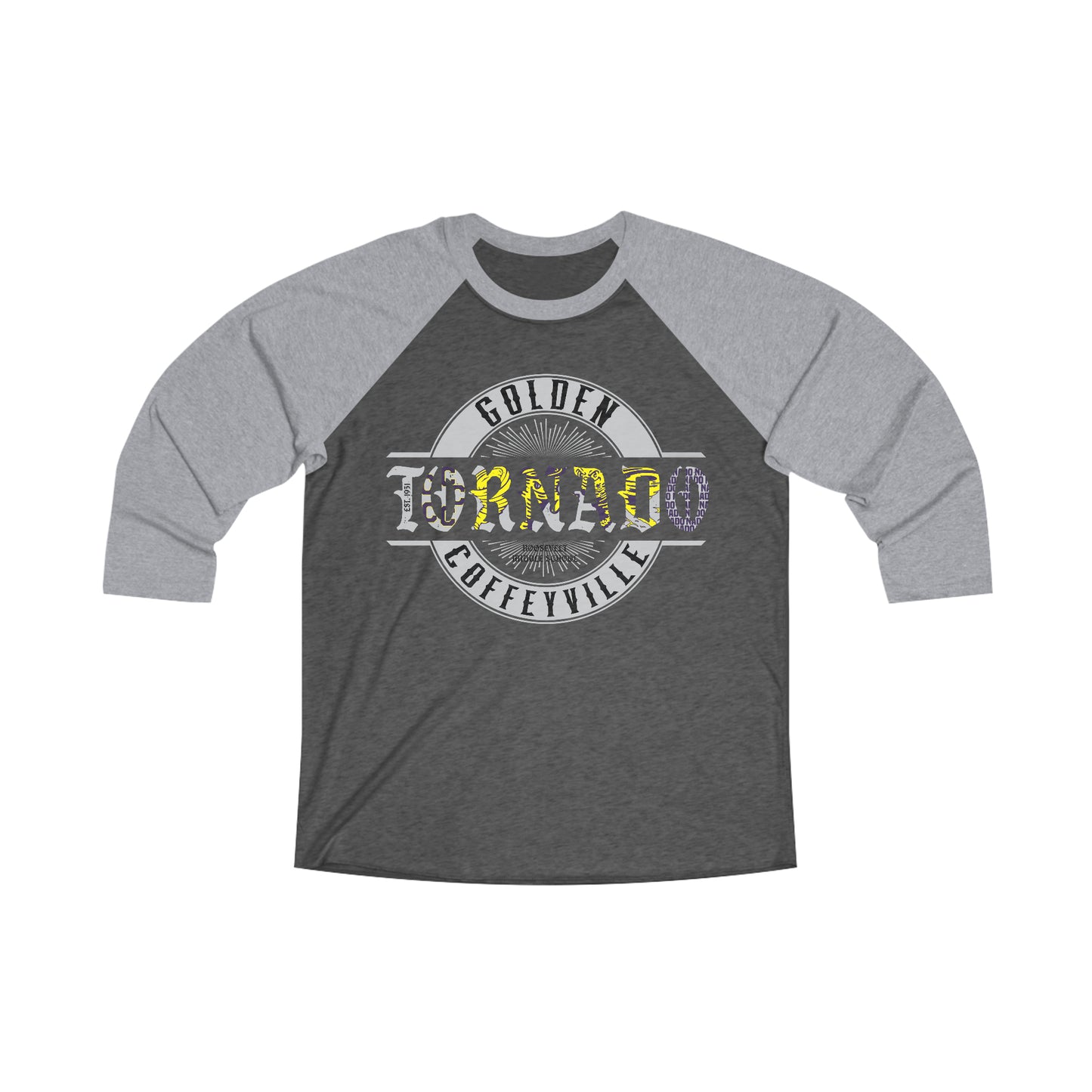 Logo Progression Roosevelt - Unisex Tri-Blend 3\4 Raglan Tee