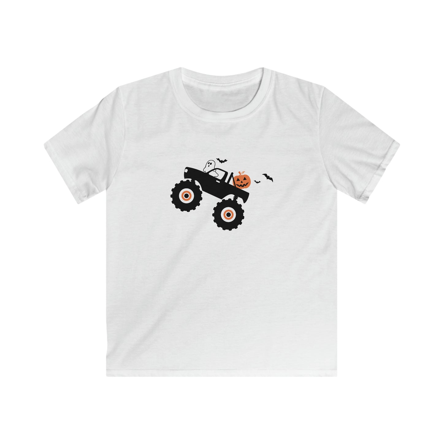 Halloween Monster Truck - Kids Softstyle Tee