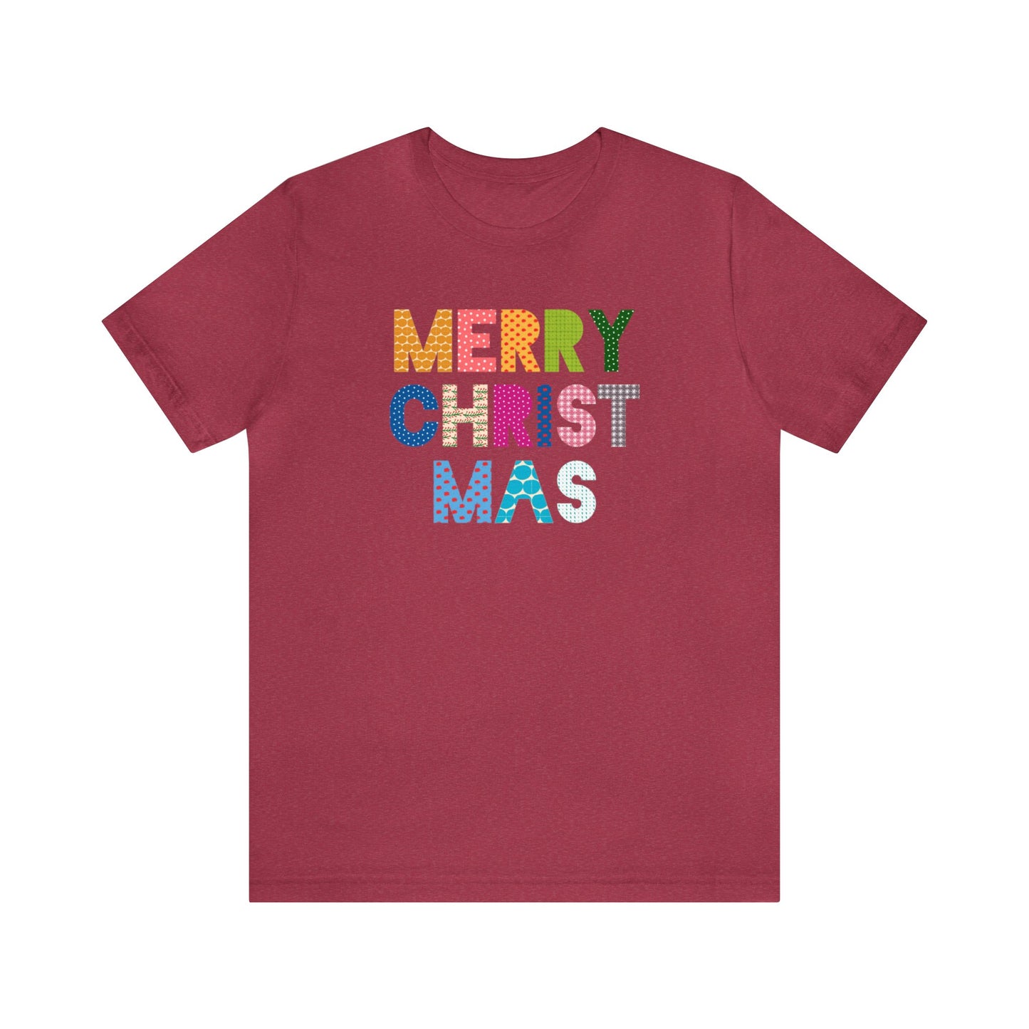 Merry Christmas Pattern - Bella + Canvas Unisex Jersey Short Sleeve Tee