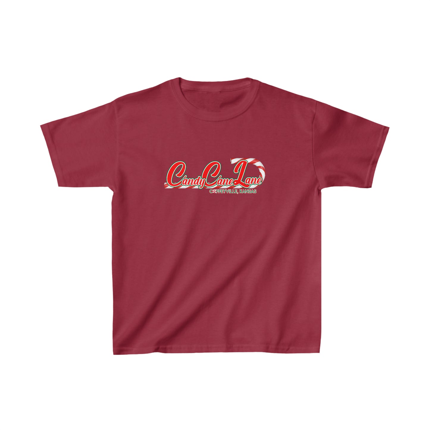 Candy Cane Lane 1 - Kids Heavy Cotton™ Tee
