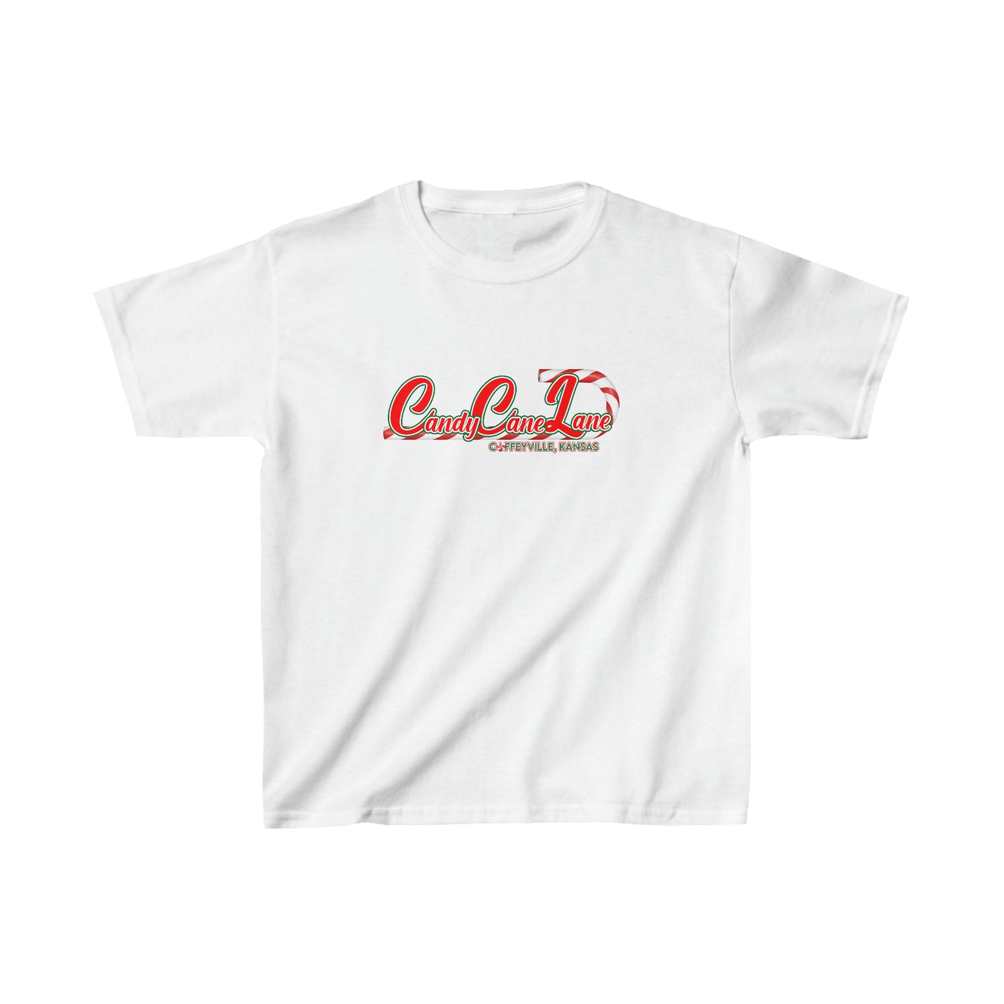 Candy Cane Lane 1 - Kids Heavy Cotton™ Tee