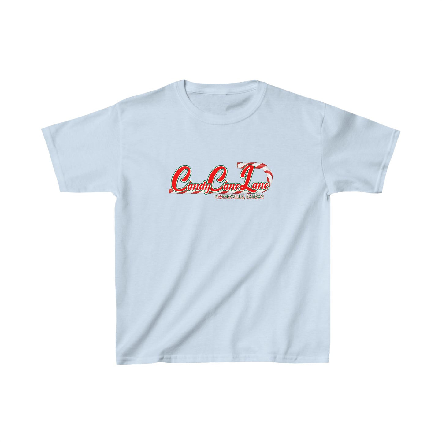 Candy Cane Lane 1 - Kids Heavy Cotton™ Tee