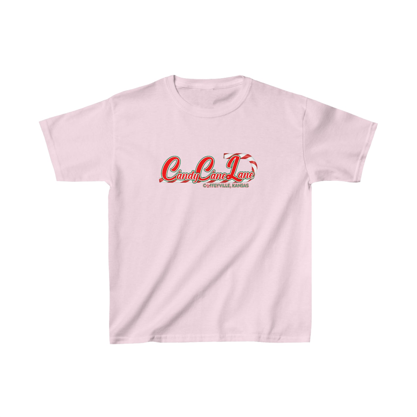 Candy Cane Lane 1 - Kids Heavy Cotton™ Tee