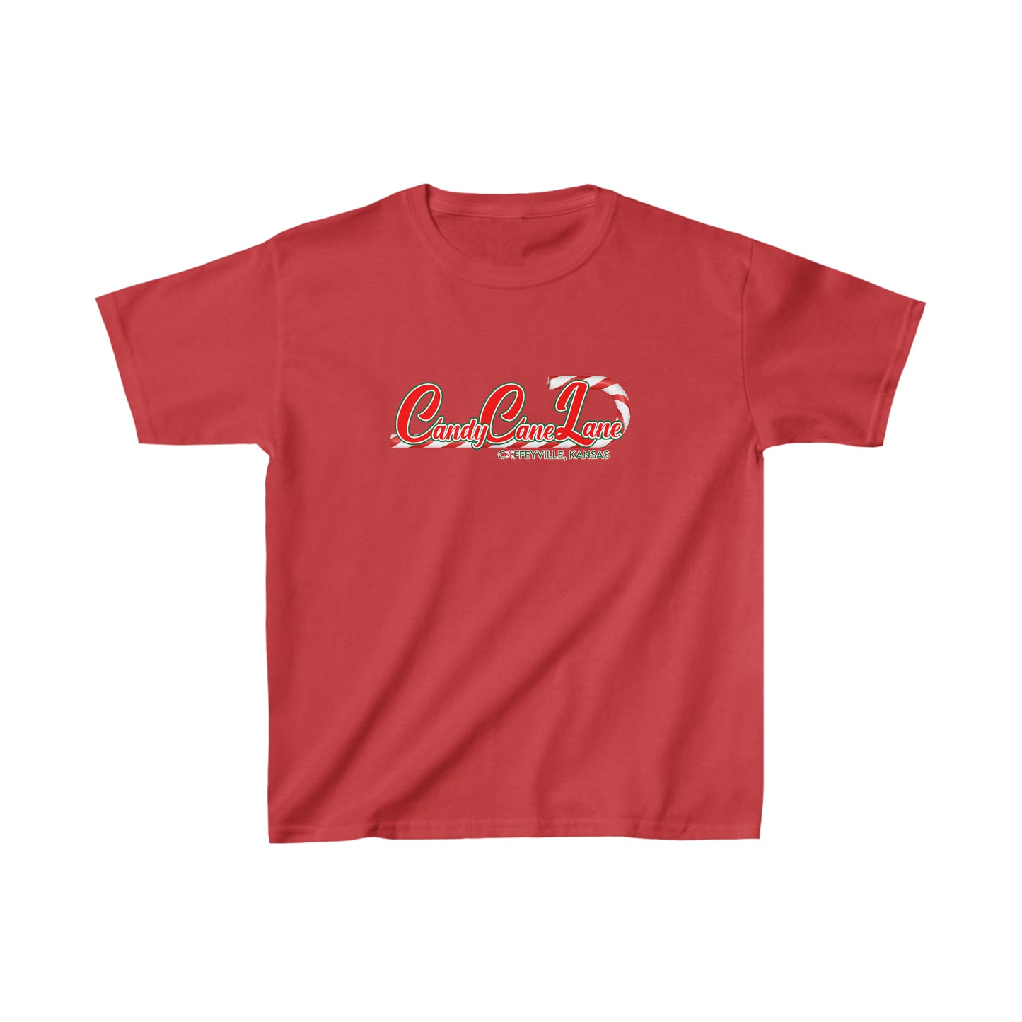 Candy Cane Lane 1 - Kids Heavy Cotton™ Tee