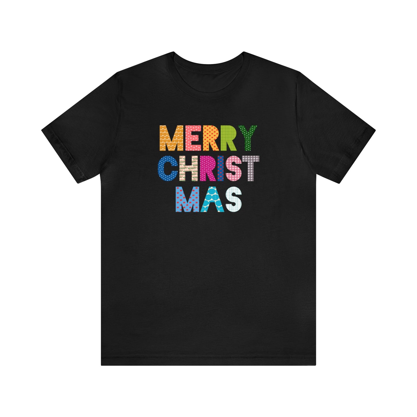 Merry Christmas Pattern - Bella + Canvas Unisex Jersey Short Sleeve Tee