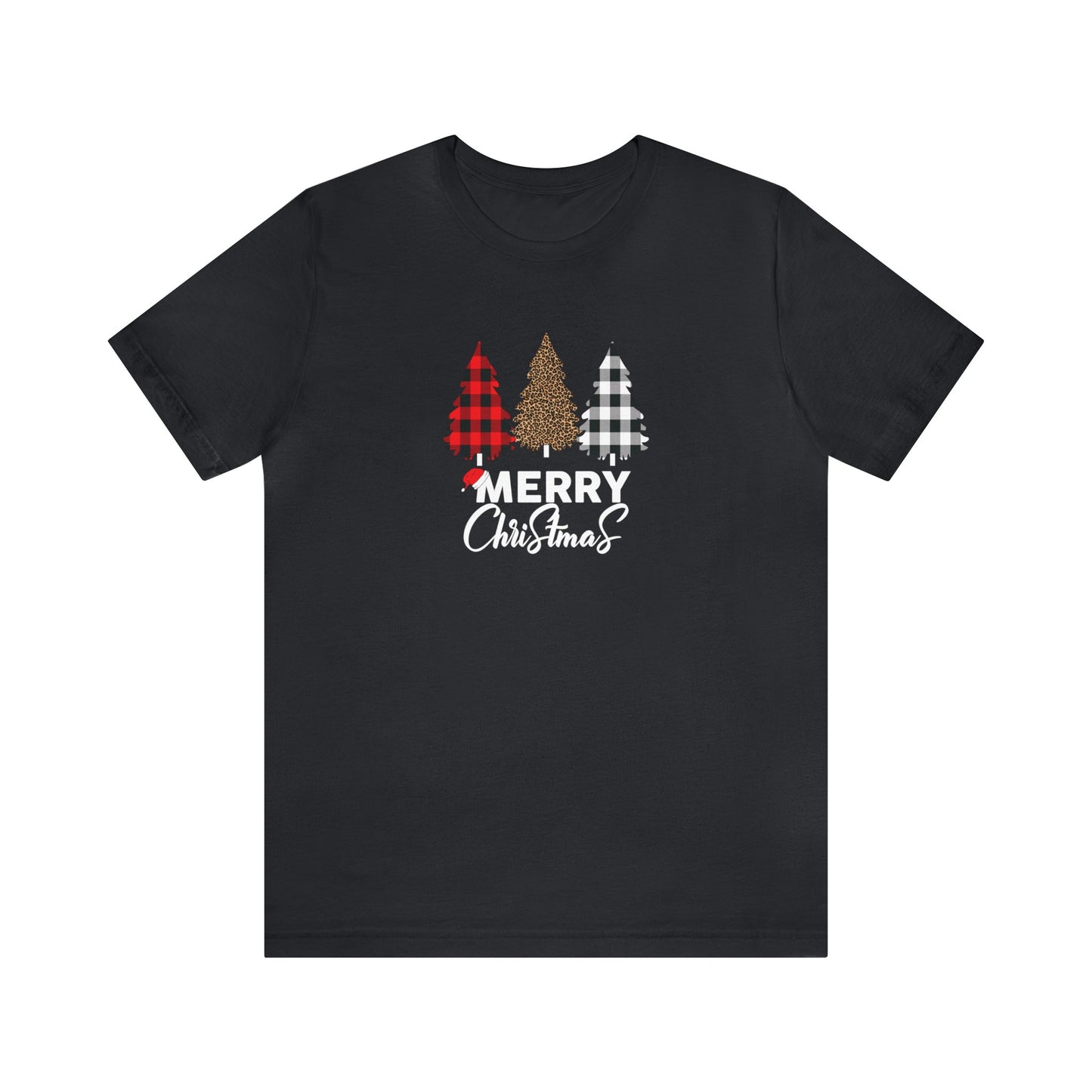 Merry Christmas Plaid - Bella + Canvas Unisex Jersey Short Sleeve Tee