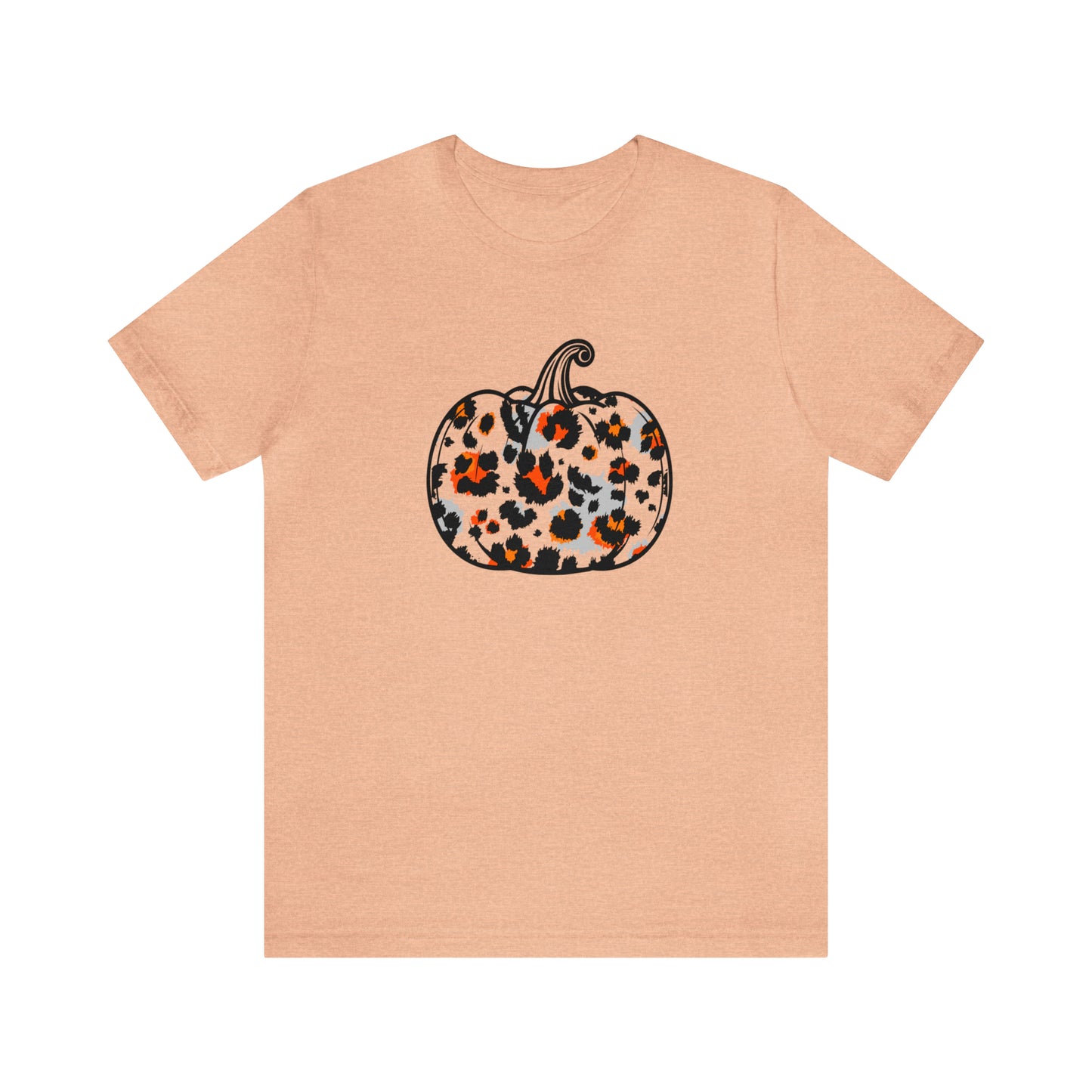 Orange Leopard Pumpkin - Bella Canvas Short Sleeve Tee