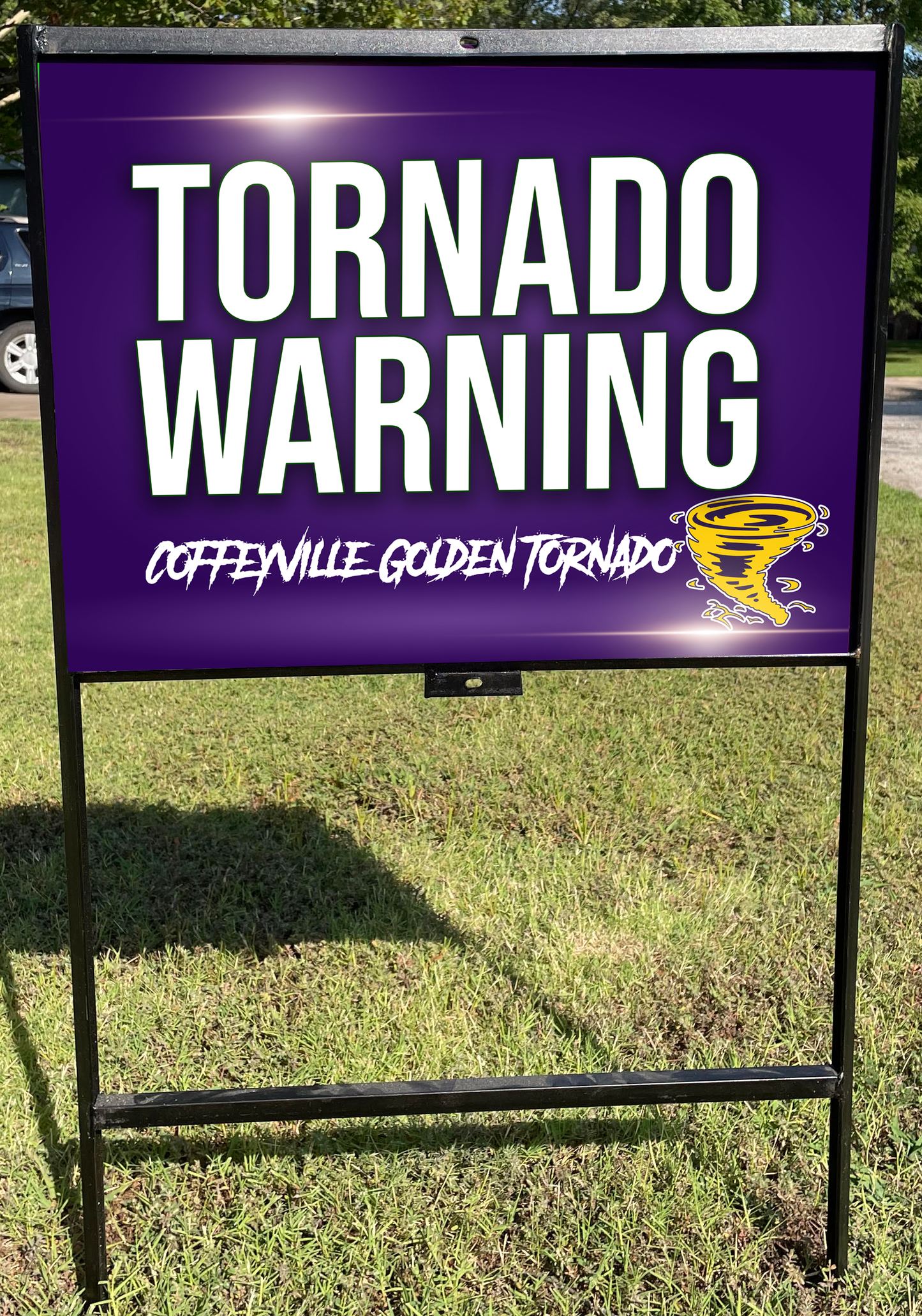 Modern Tornado GameDay Metal Yard Sign