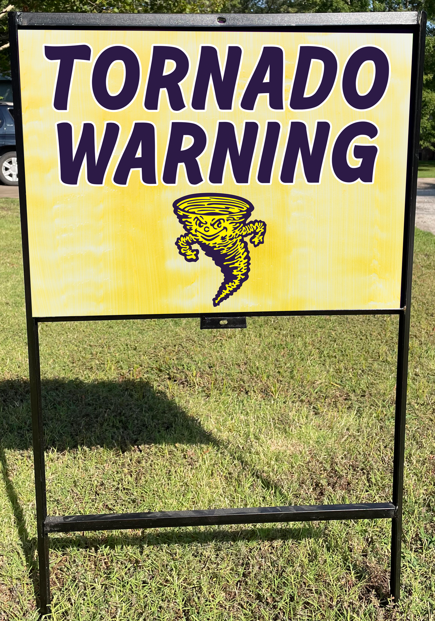 Retro Tornado GameDay Metal Yard Sign