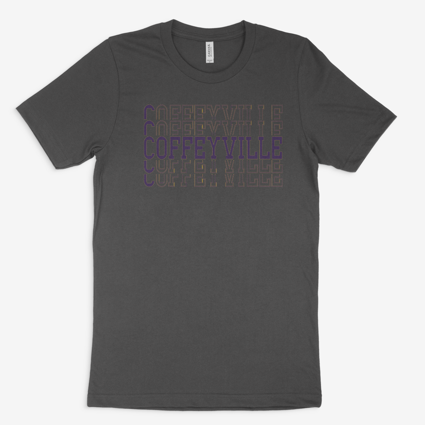 Coffeyville Stacked - Bella + Canvas Unisex Jersey Short Sleeve Tee