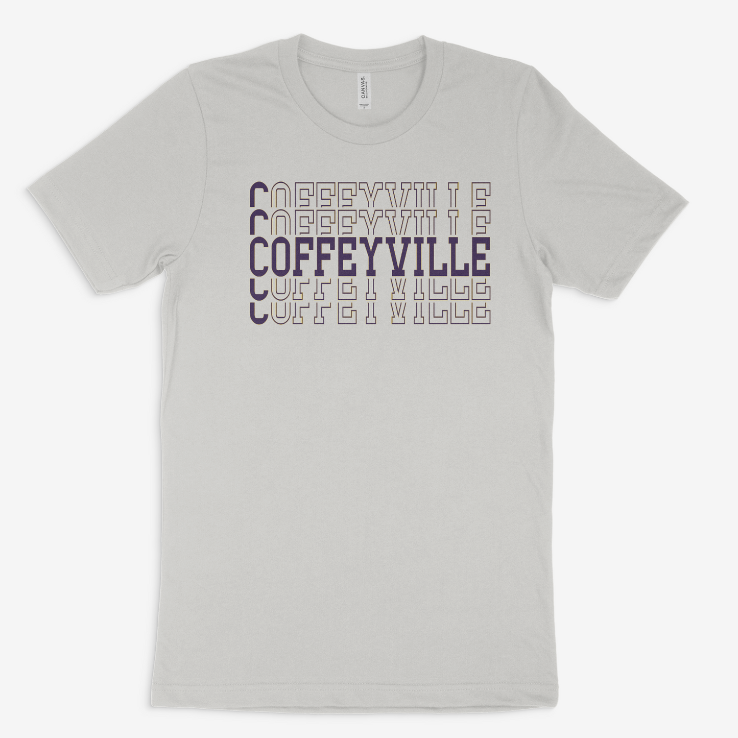 Coffeyville Stacked - Bella + Canvas Unisex Jersey Short Sleeve Tee