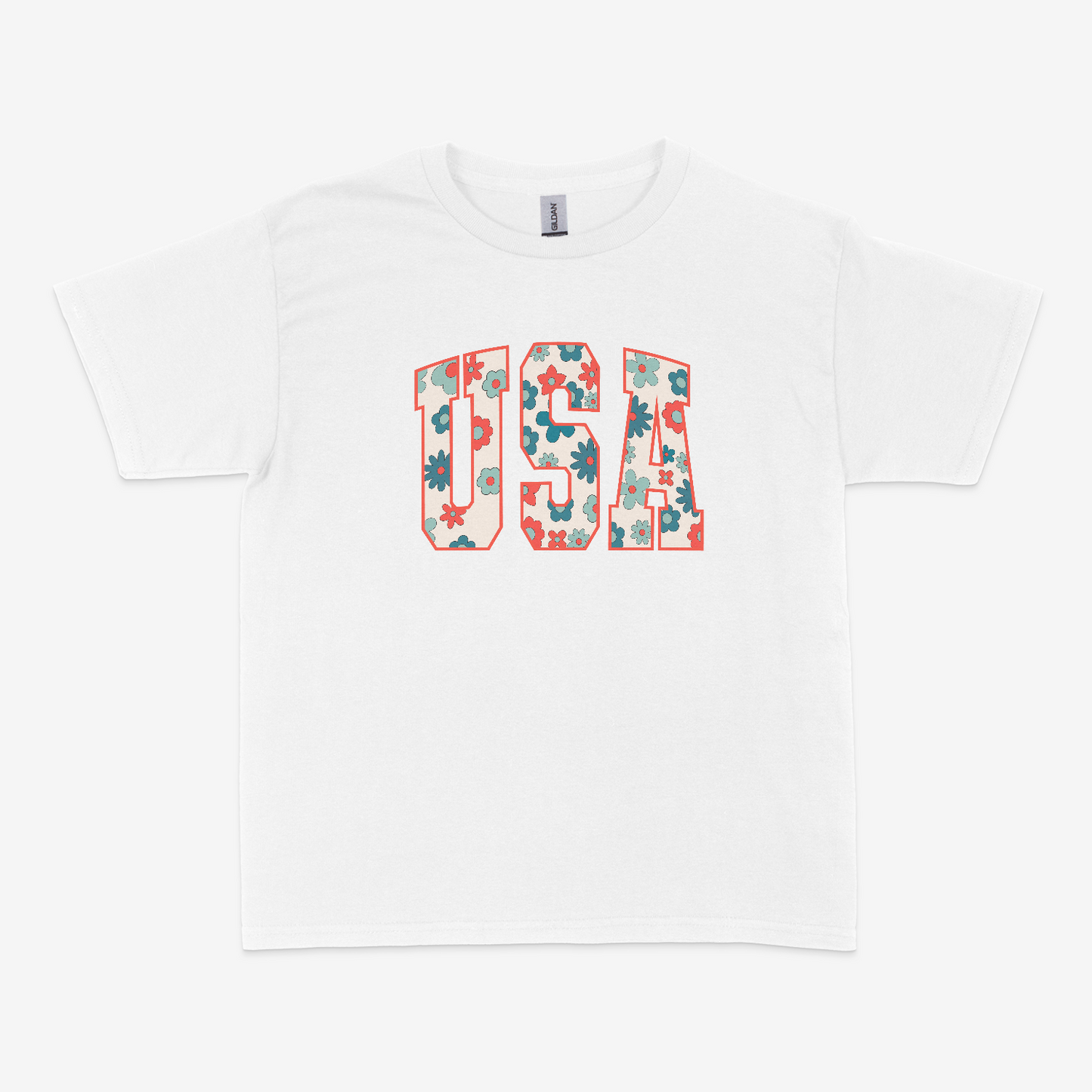 USA Flowers - Youth Gildan