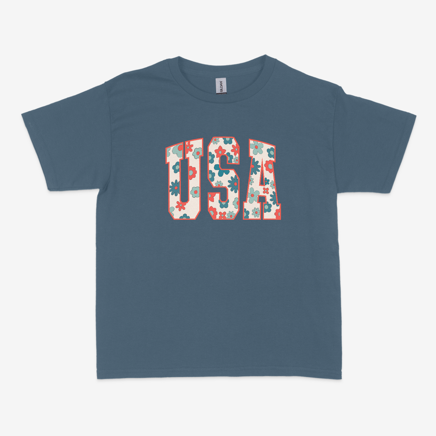 USA Flowers - Youth Gildan