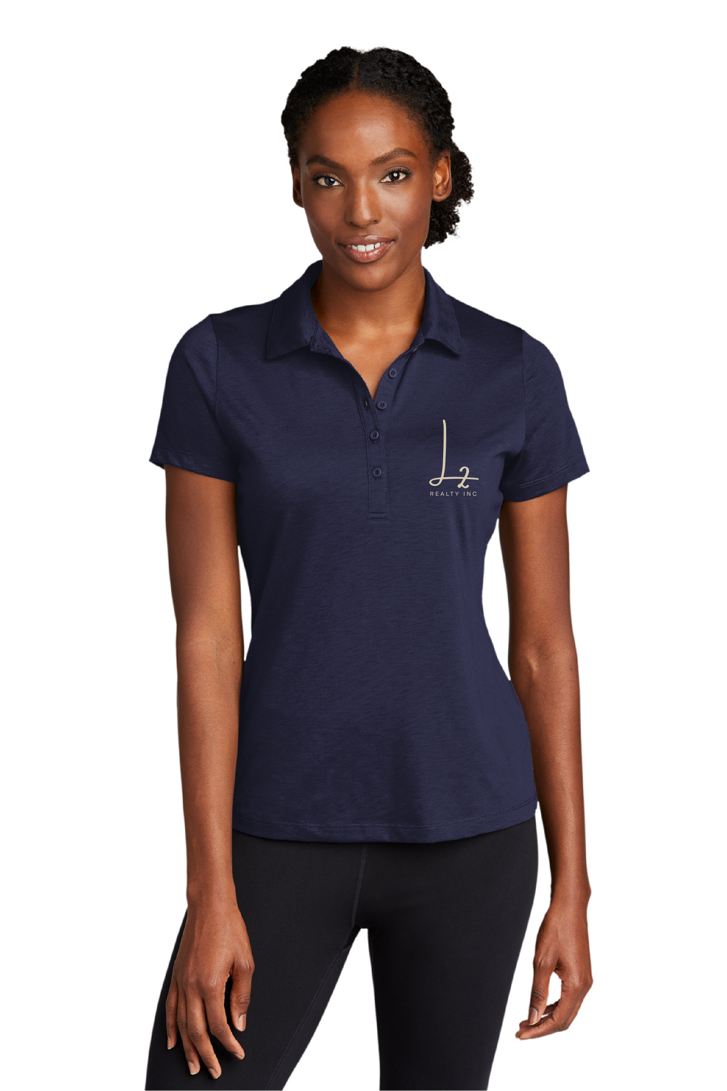Navy Ladies Sport Tek Strive Polo