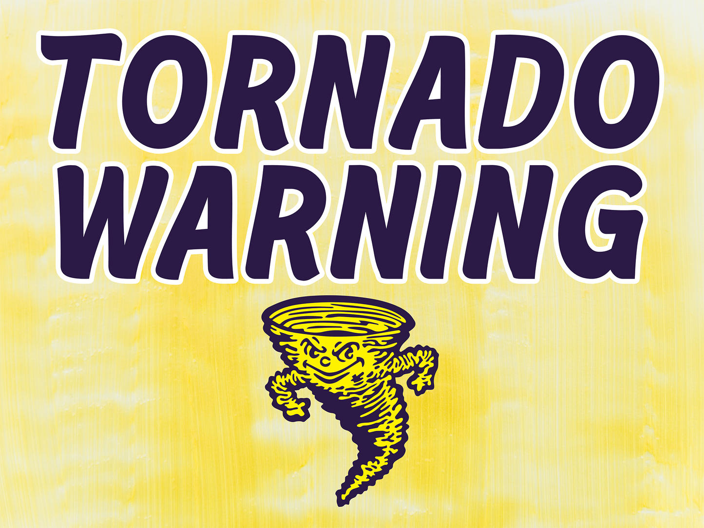 Retro Tornado GameDay Metal Yard Sign