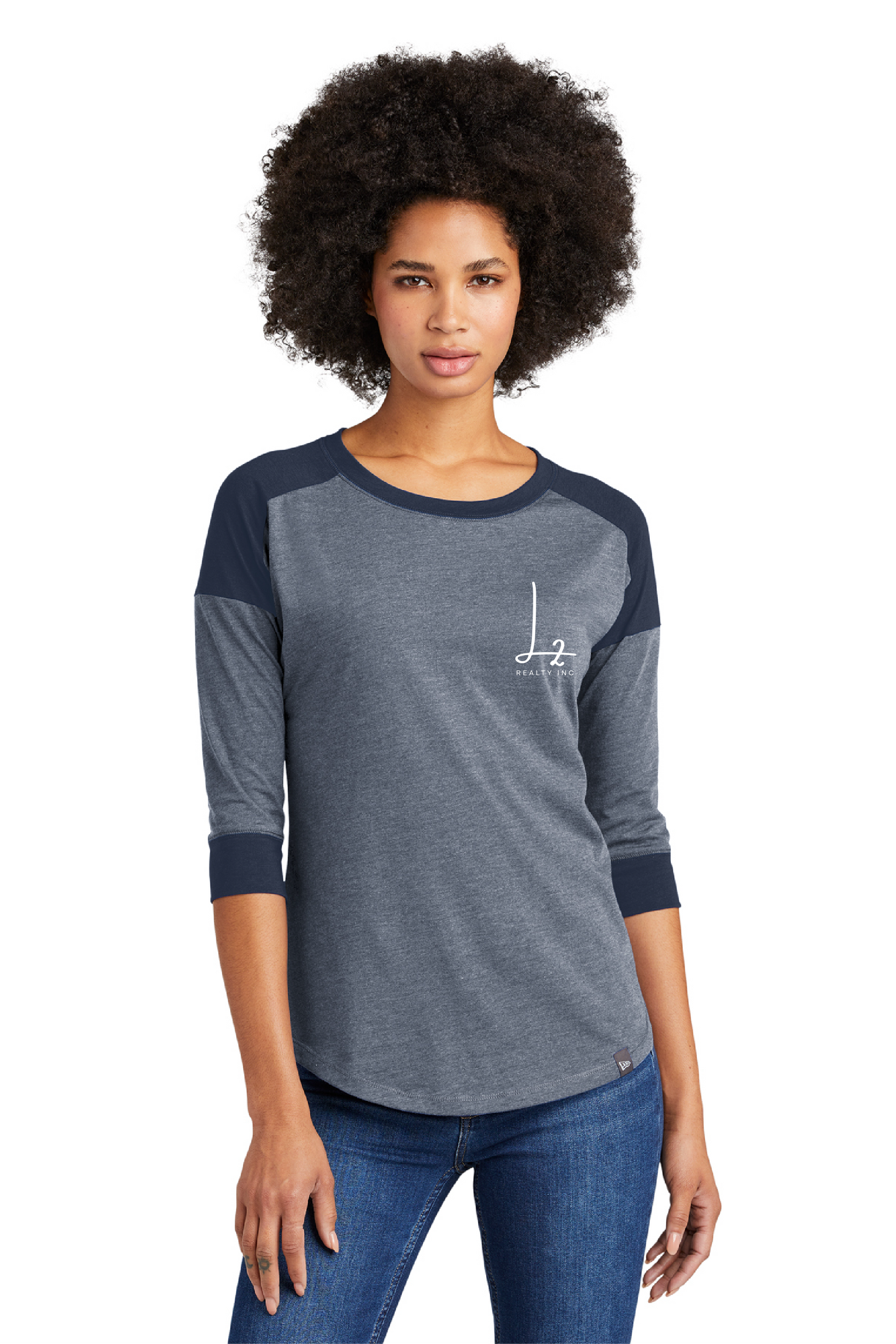 Twisted Navy New Era Ladies Raglan