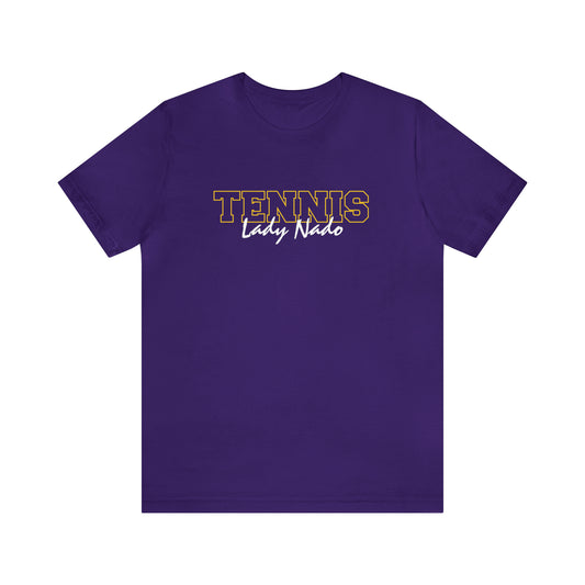 Lady Nado Tennis Purple T-shirt - Bella Canvas Short Sleeve Tee