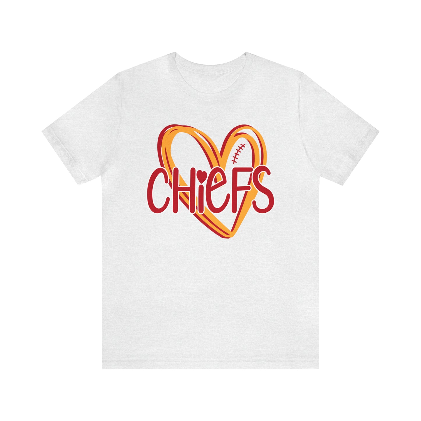 KANSAS CITY CHIEFS T-SHIRT 2XL GRAY BELLA + CANVAS