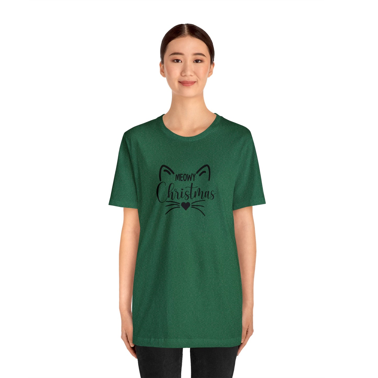 Meowy Christmas - Bella + Canvas Unisex Jersey Short Sleeve Tee