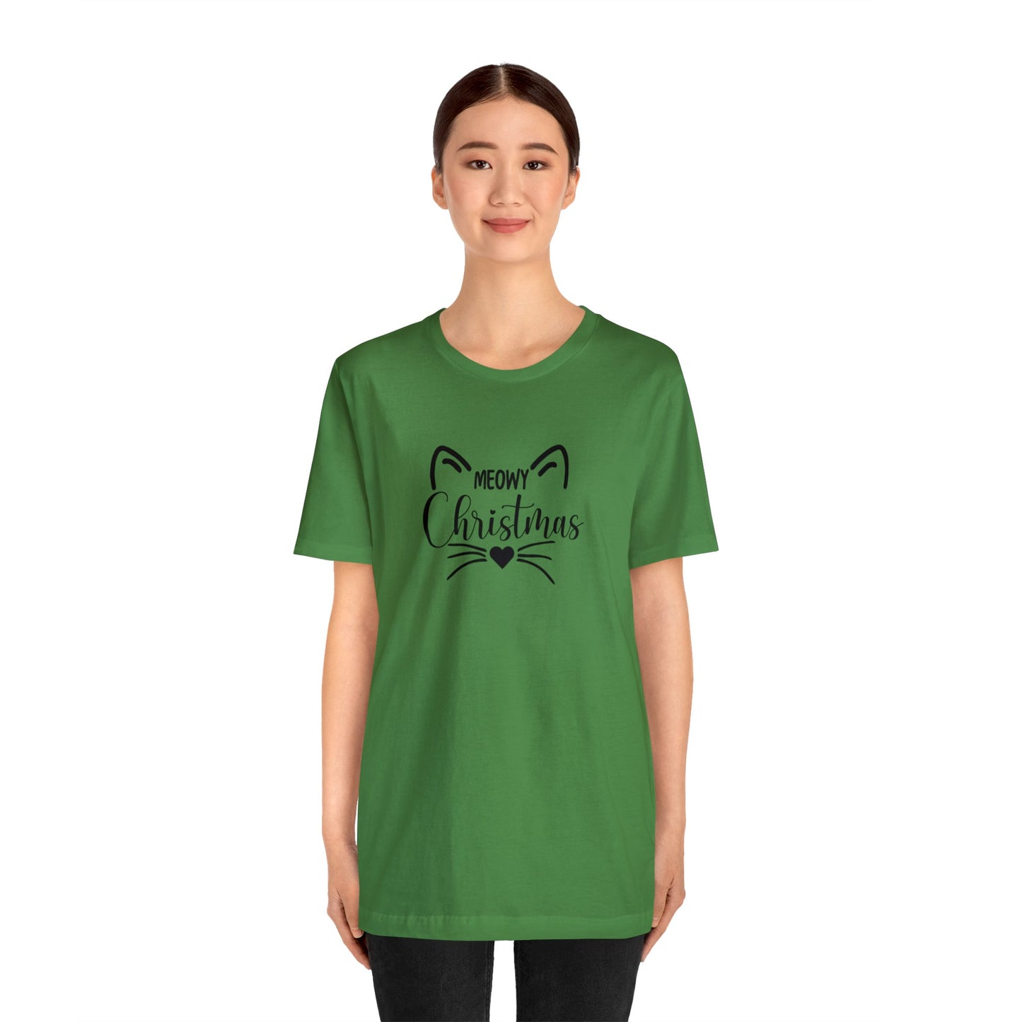 Meowy Christmas - Bella + Canvas Unisex Jersey Short Sleeve Tee