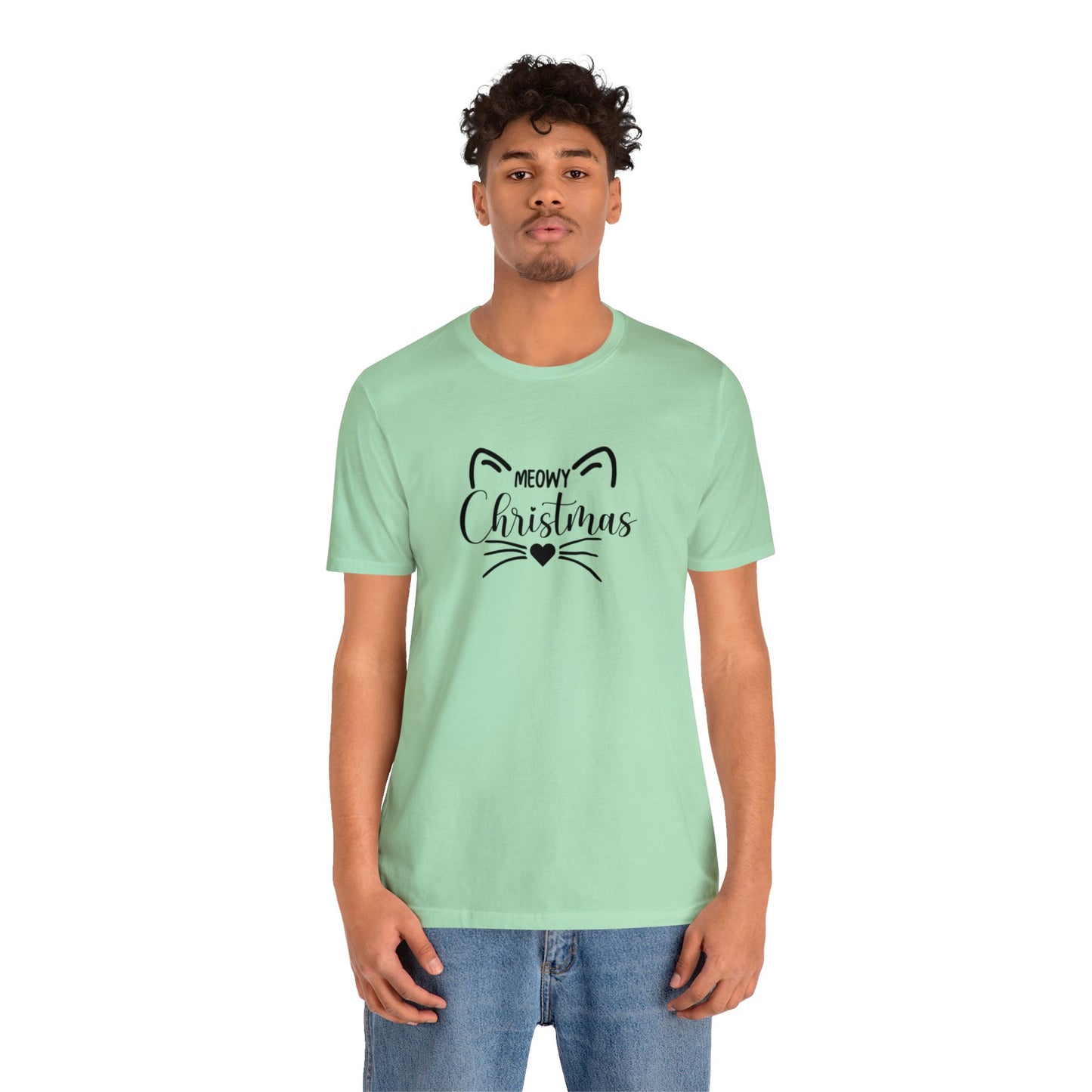 Meowy Christmas - Bella + Canvas Unisex Jersey Short Sleeve Tee