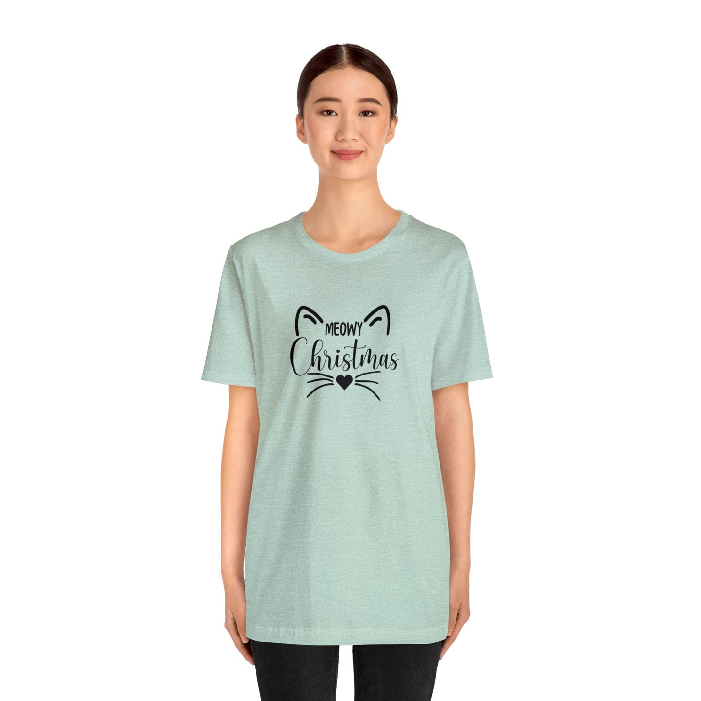 Meowy Christmas - Bella + Canvas Unisex Jersey Short Sleeve Tee