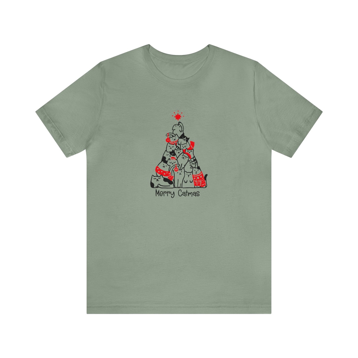 Merry Catmas - Bella + Canvas Unisex Jersey Short Sleeve Tee