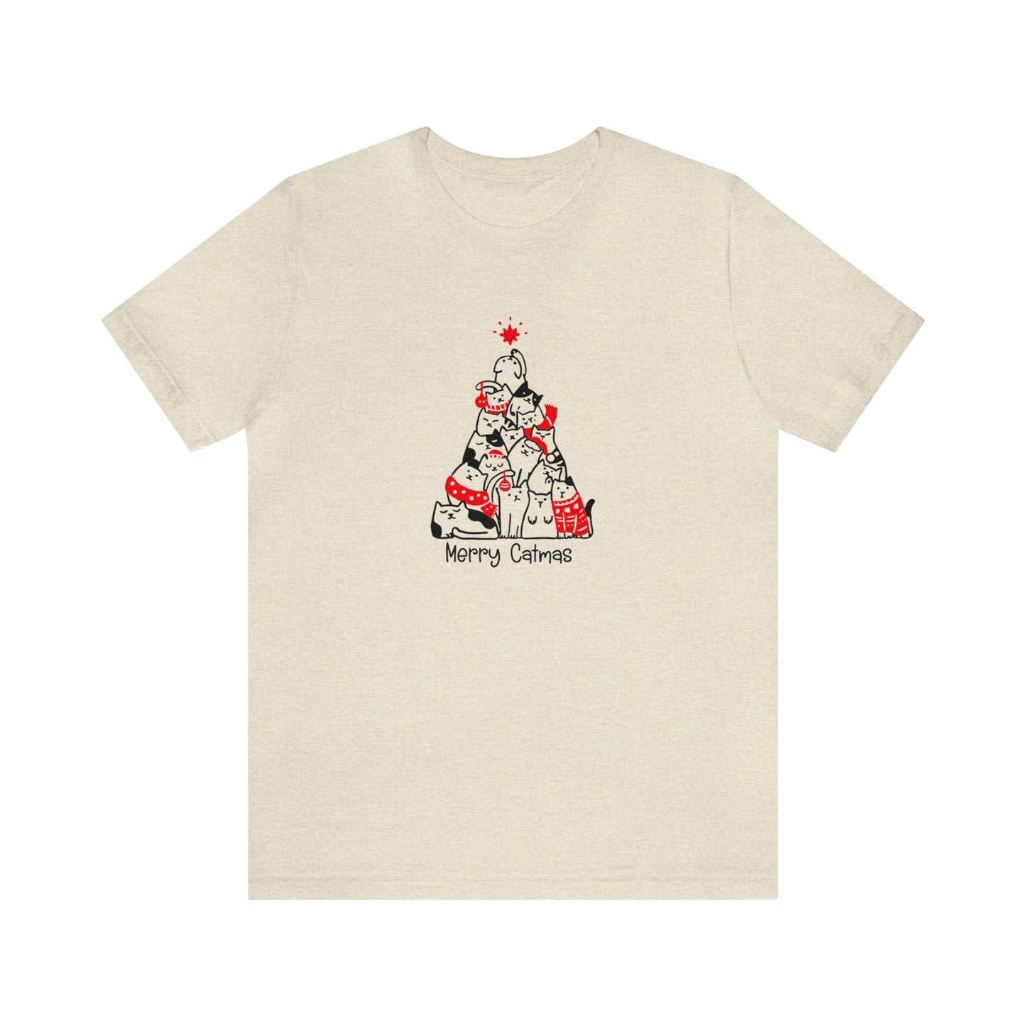 Merry Catmas - Bella + Canvas Unisex Jersey Short Sleeve Tee