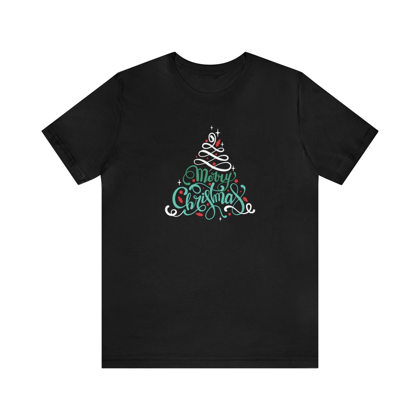 Merry Christmas Tree - Bella + Canvas Unisex Jersey Short Sleeve Tee